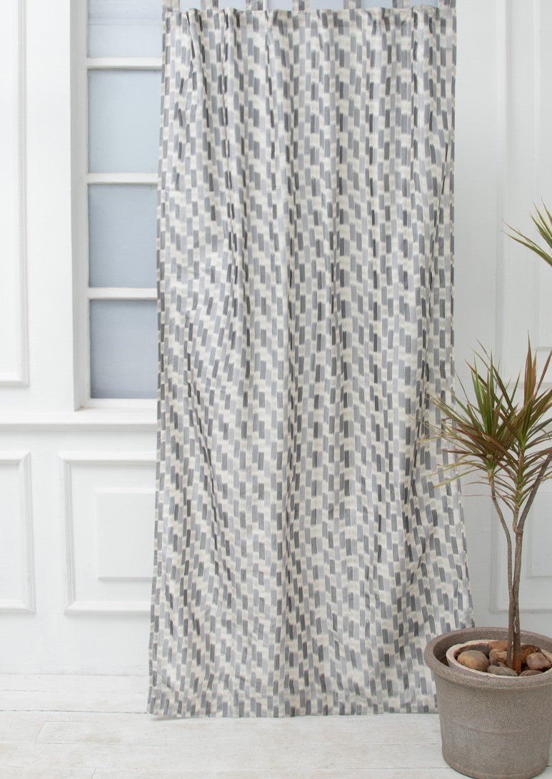 Bukhara Pochampally Warp Ikat Silk Cotton Curtain