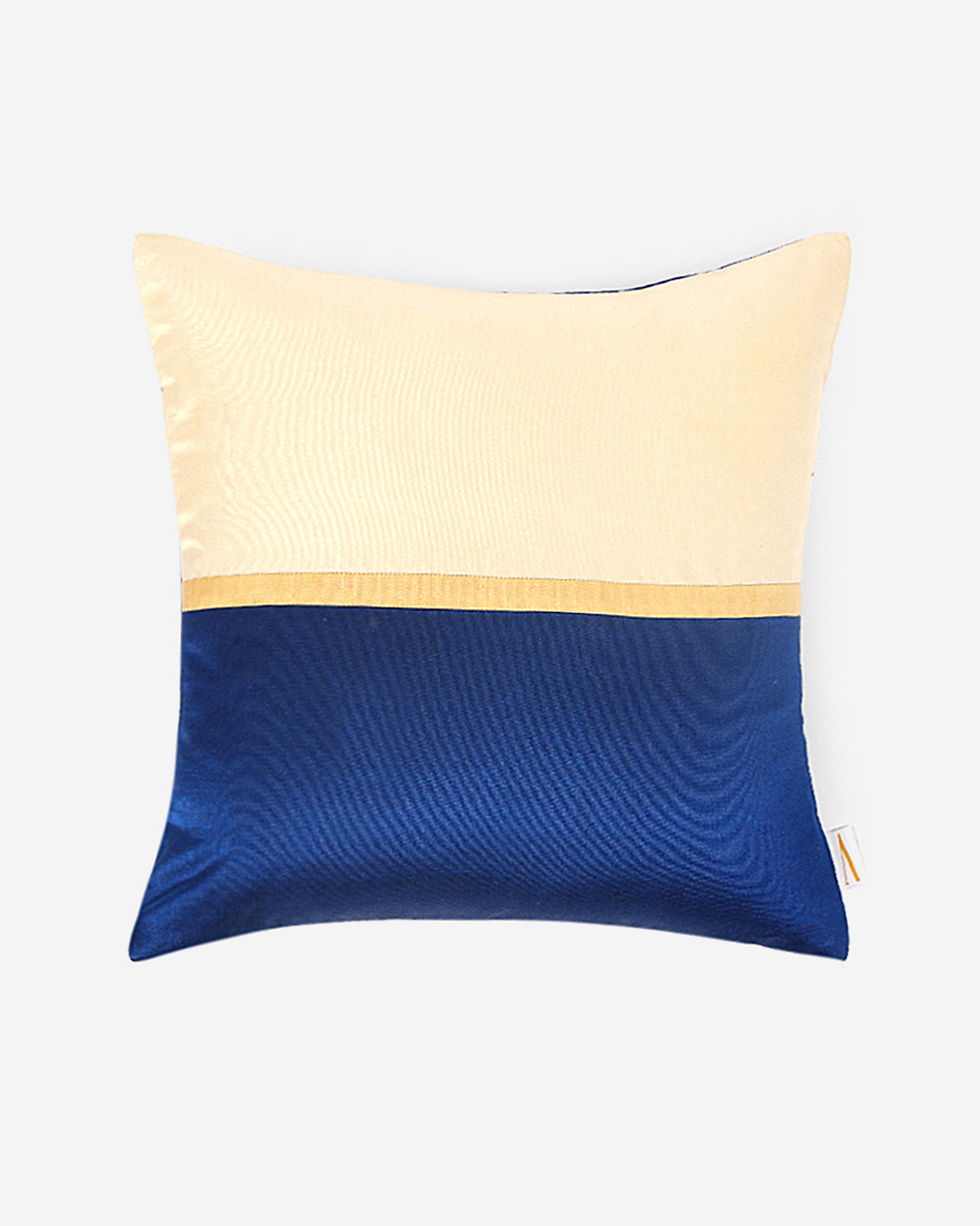 Ardh Banarasi Satin Brocade Silk Cushion Cover