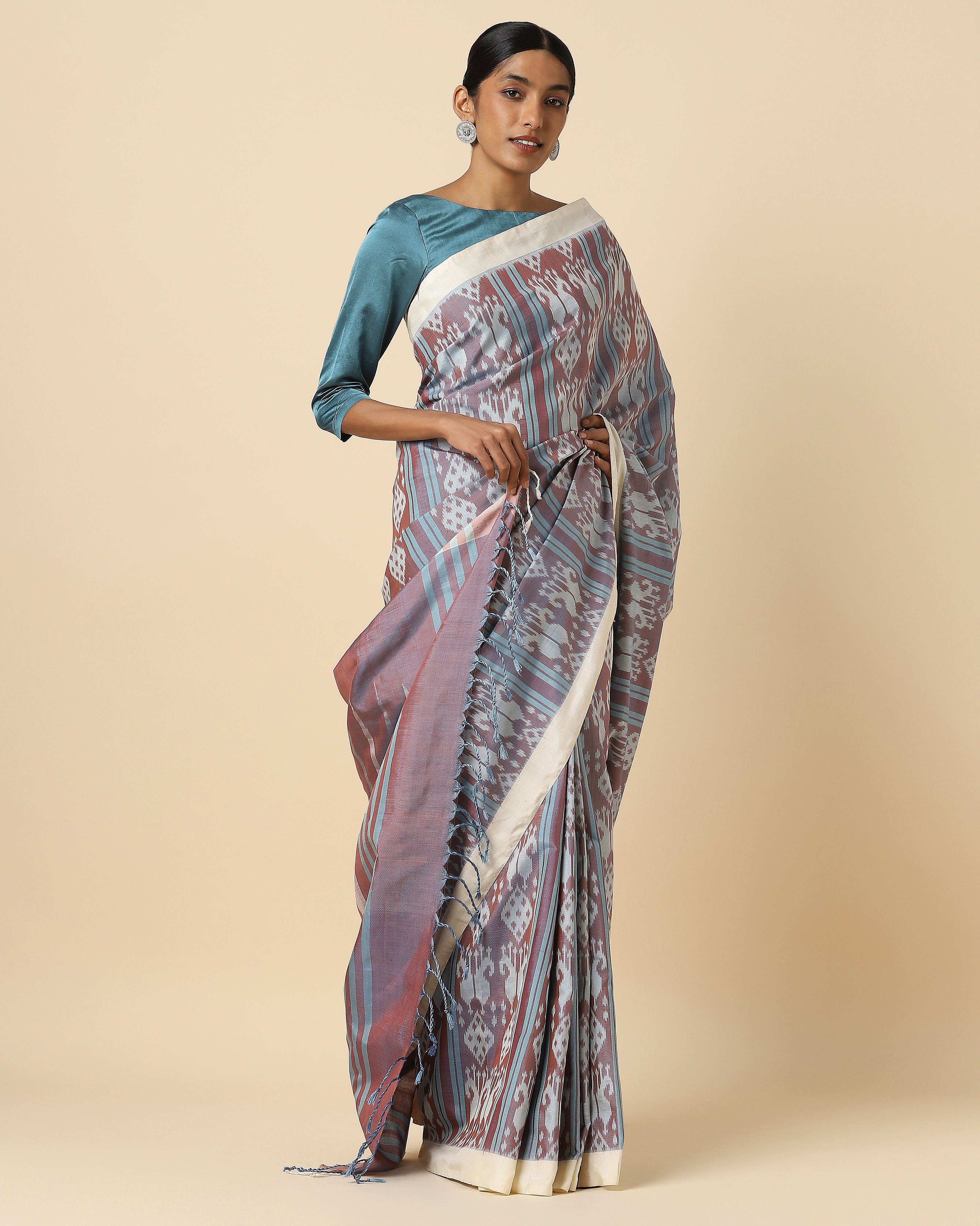 Ranjini Pochampally Weft Ikat Silk Saree