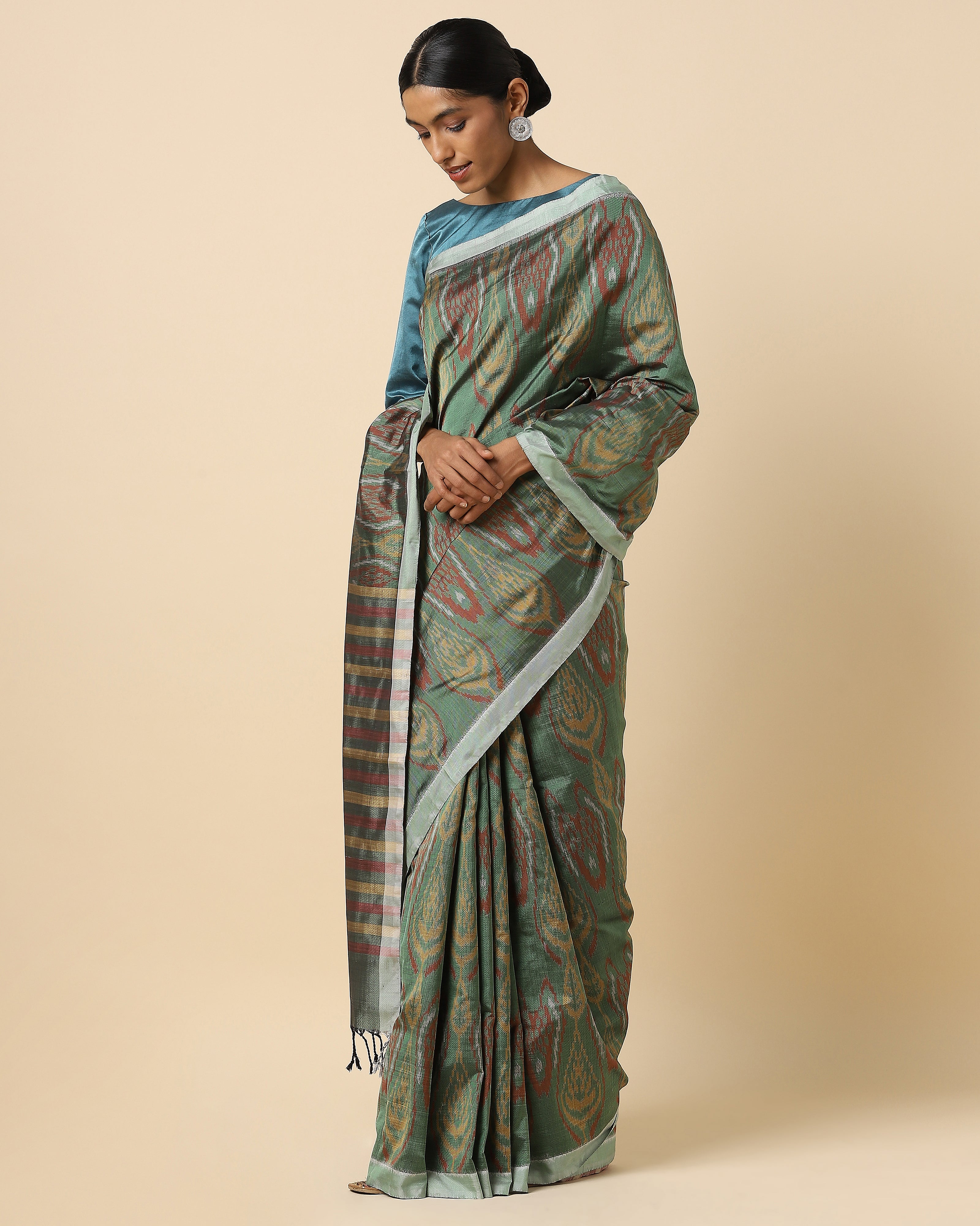 Ramita Pochampally Weft Ikat Silk Saree