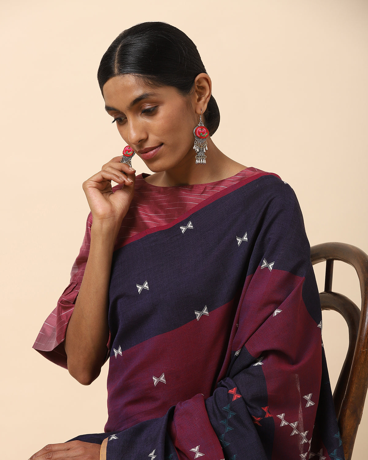 Anika Bhujodi Extra Weft Cotton Saree