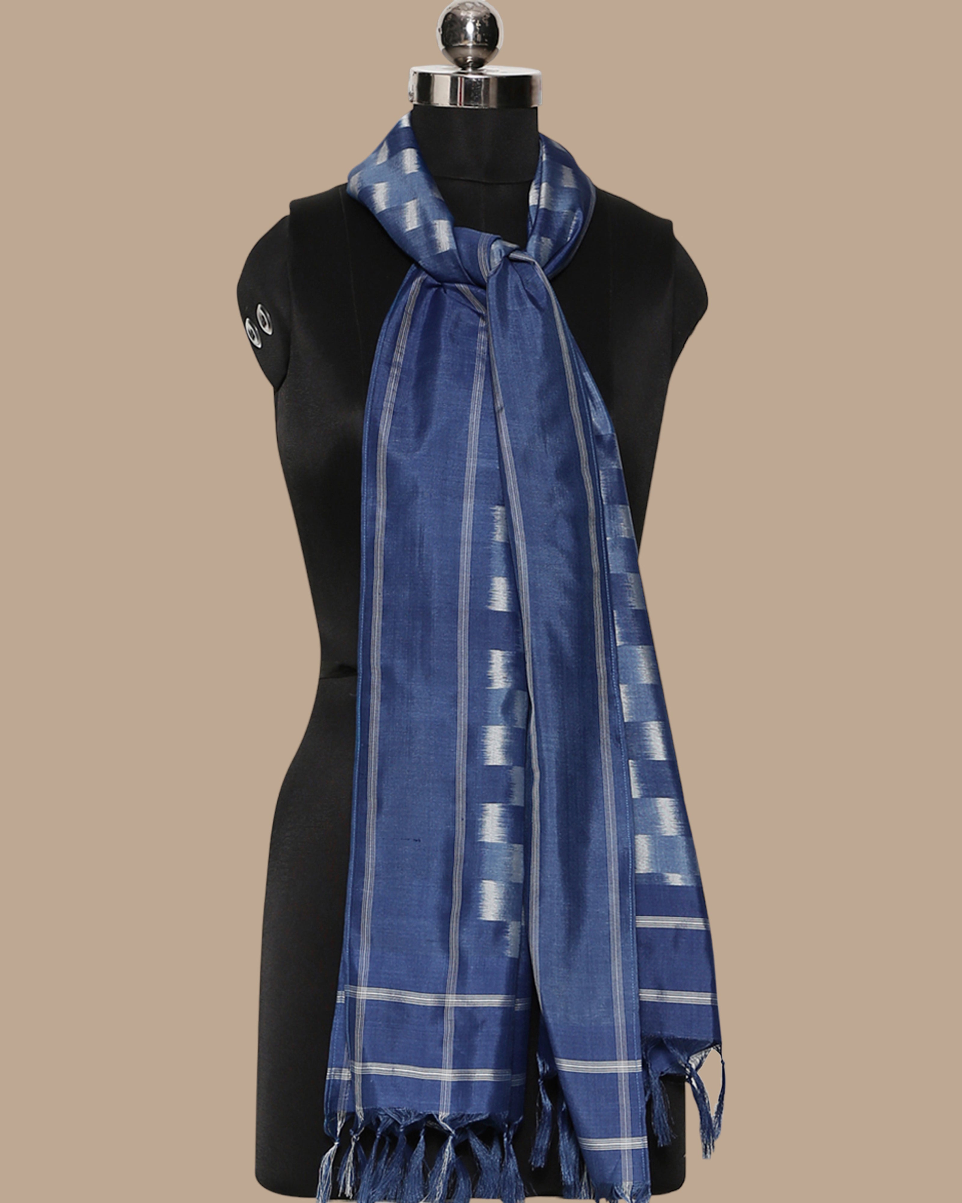 Zyan Pochampally Weft Ikat Silk Stole
