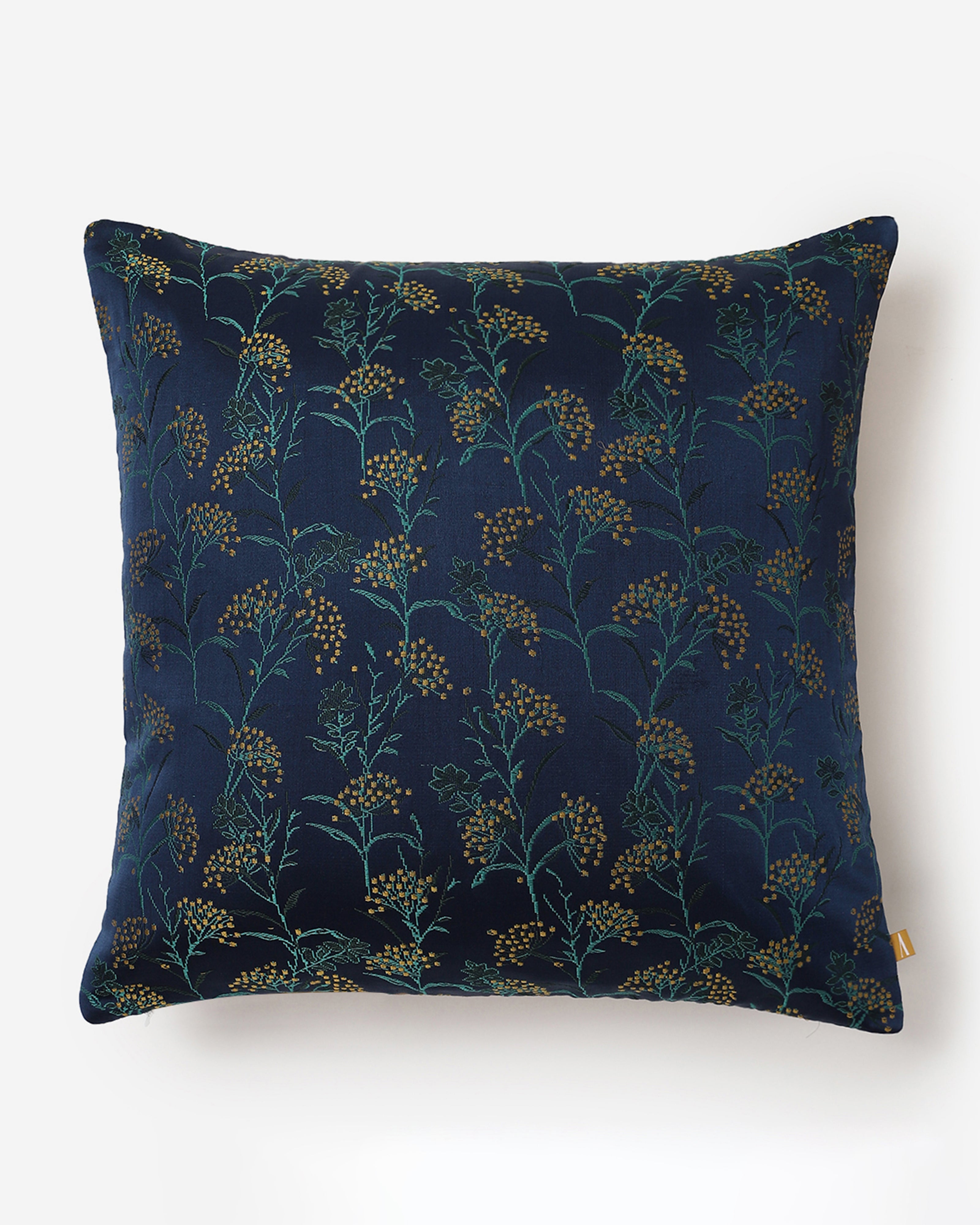 Lilian Banarasi Satin Brocade Silk Cotton Cushion Cover