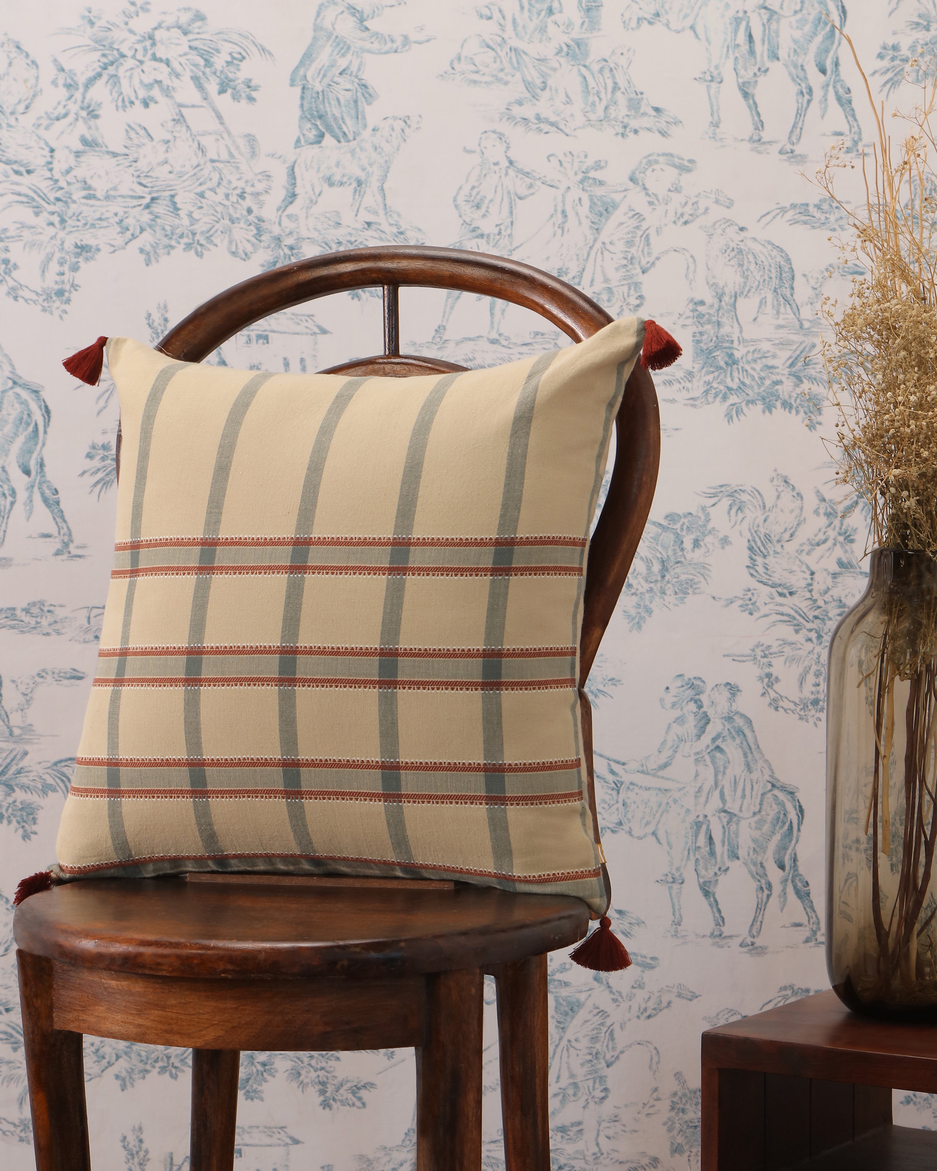 Reviera Bhujodi Extra Weft Cotton Cushion Cover