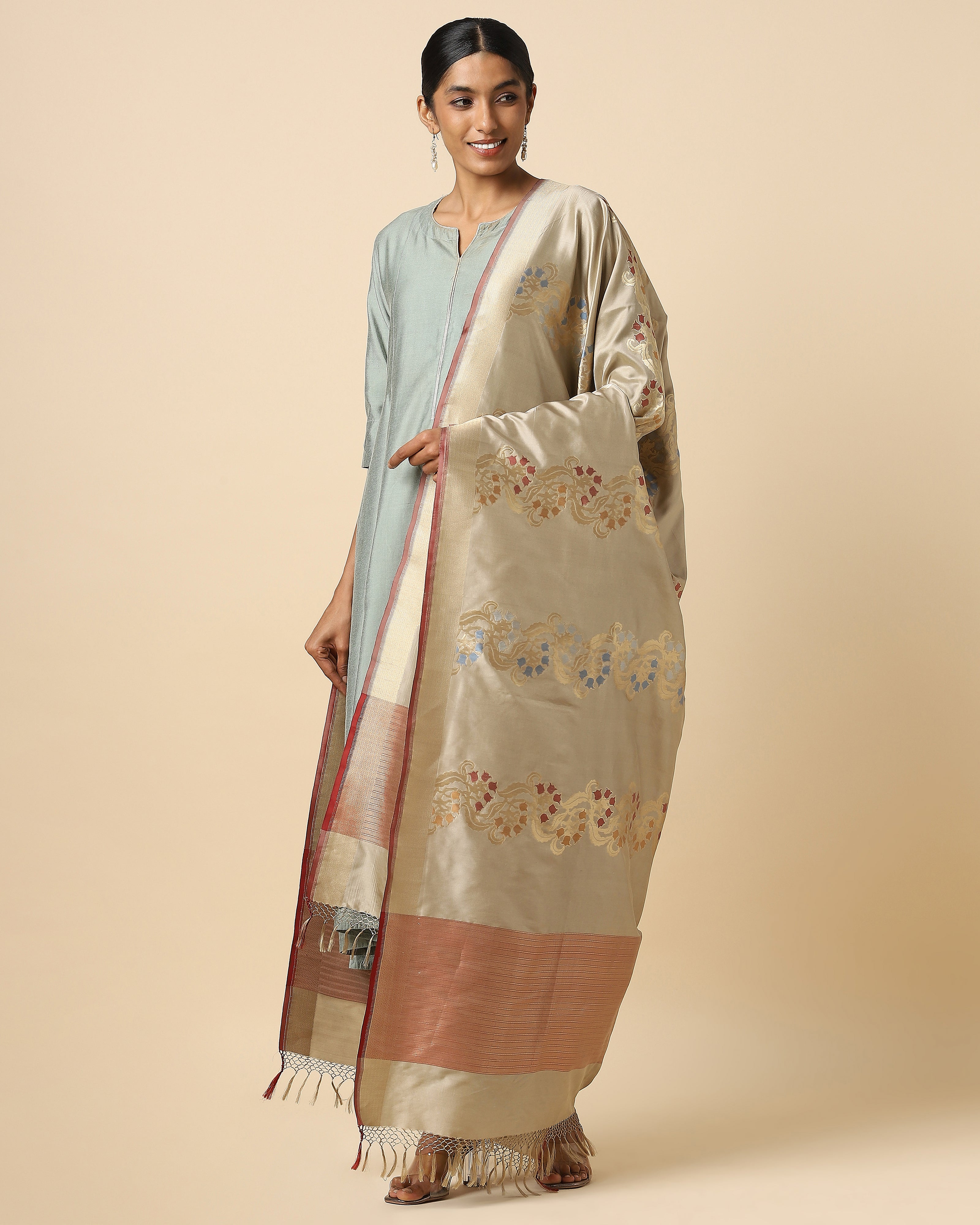 Tanuka Banarasi Cutwork Silk Dupatta