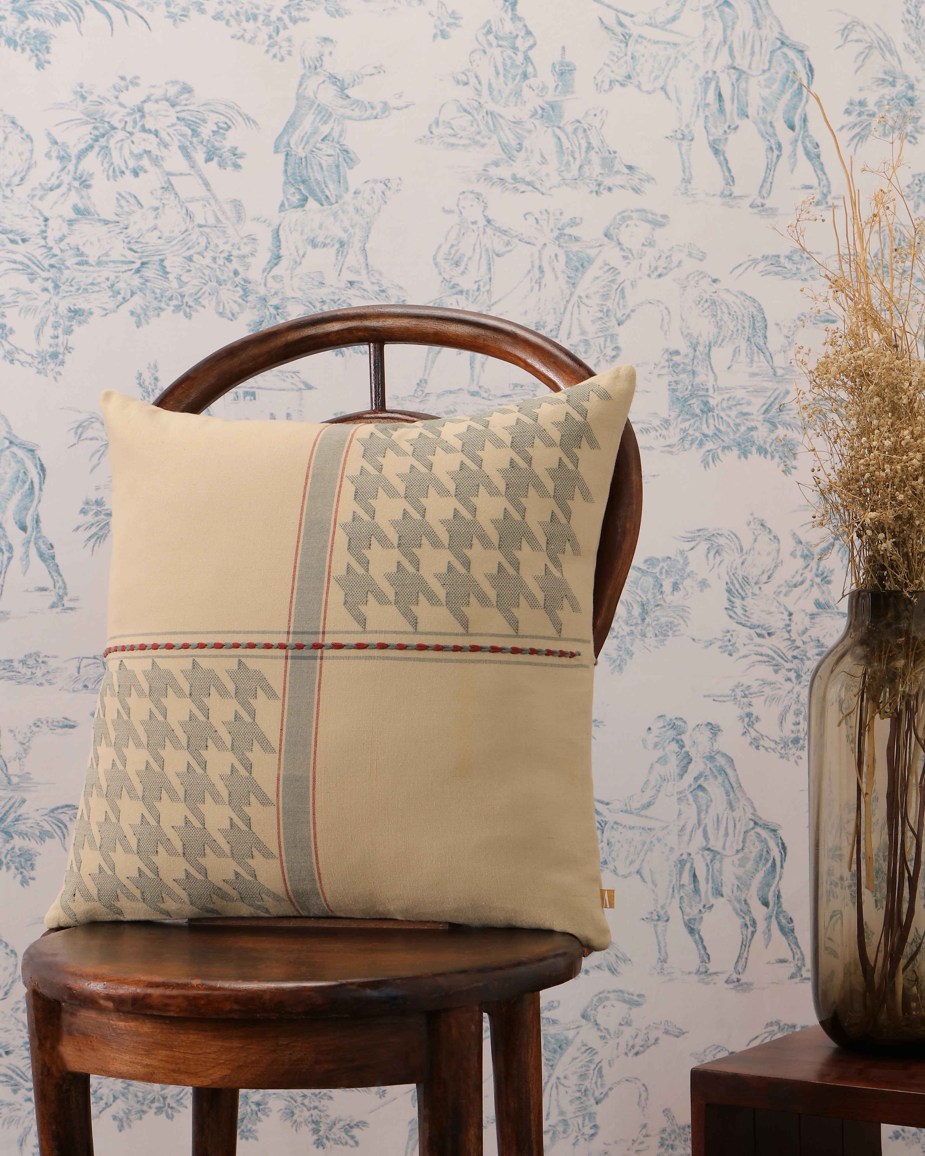 Provence Bhujodi Extra Weft Cotton Cushion Cover