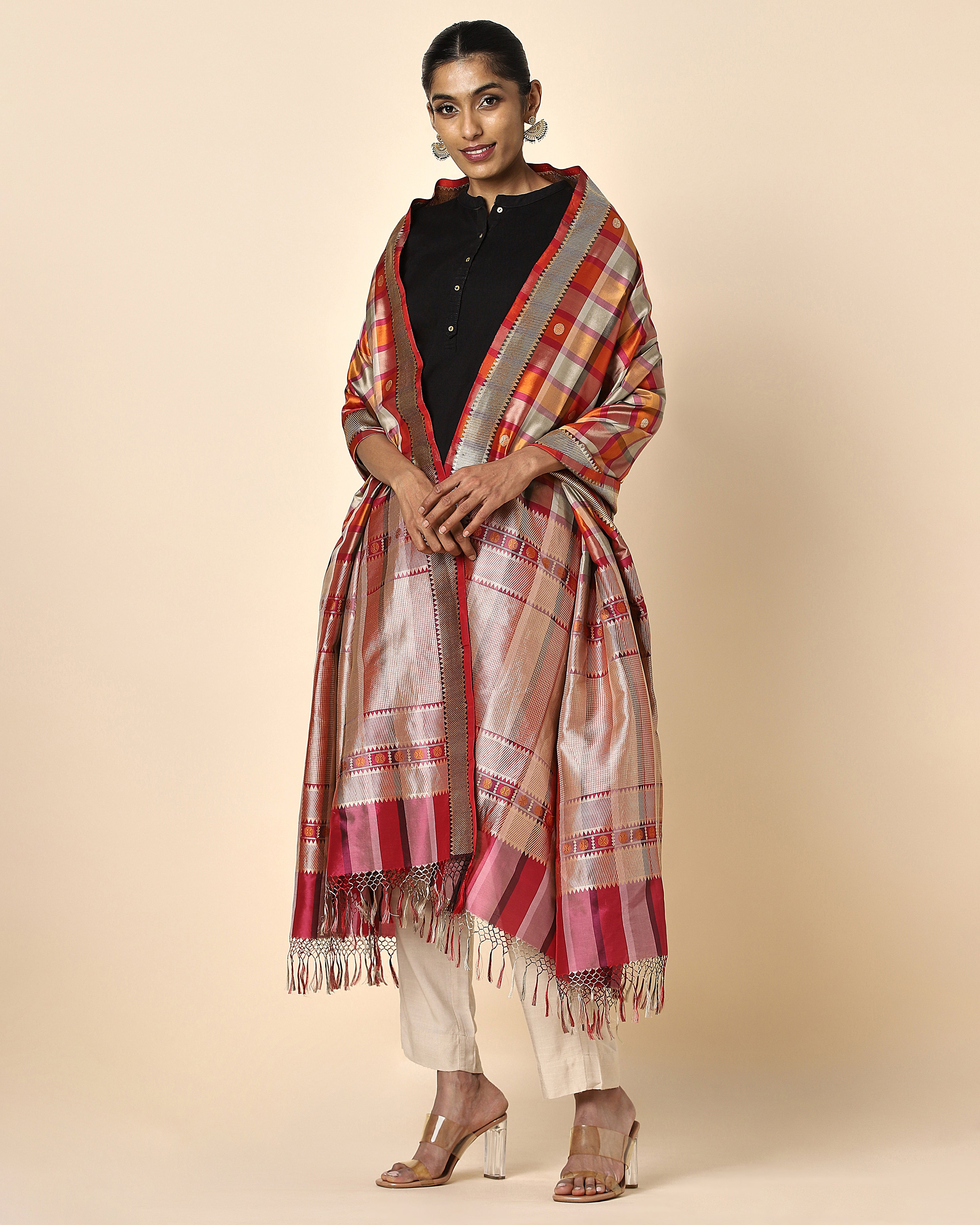 Lalika Banarasi Kadwa Silk Dupatta