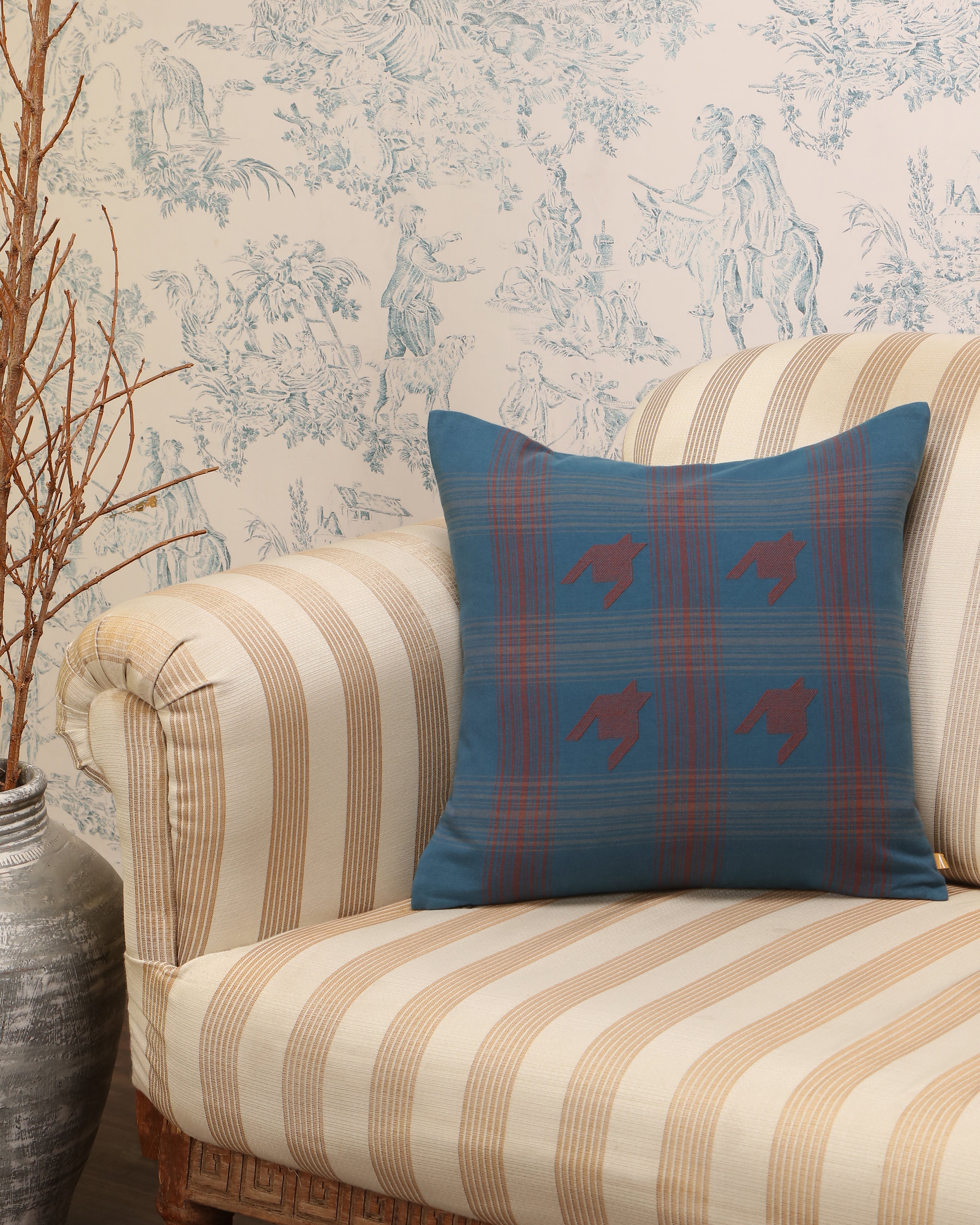 Chartres Bhujodi Extra Weft Cotton Cushion Cover