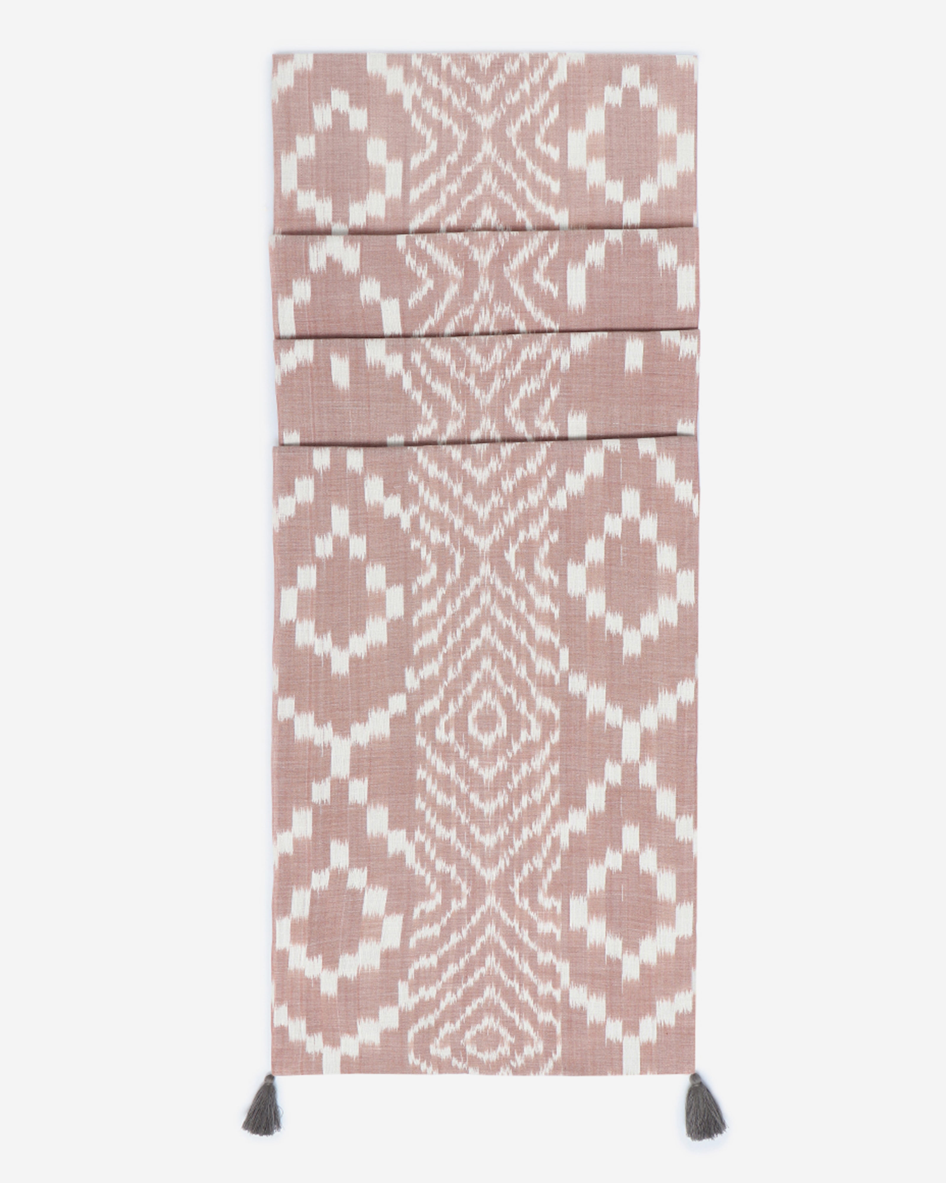 Stria Pochampally Warp Ikat Cotton Table Runner