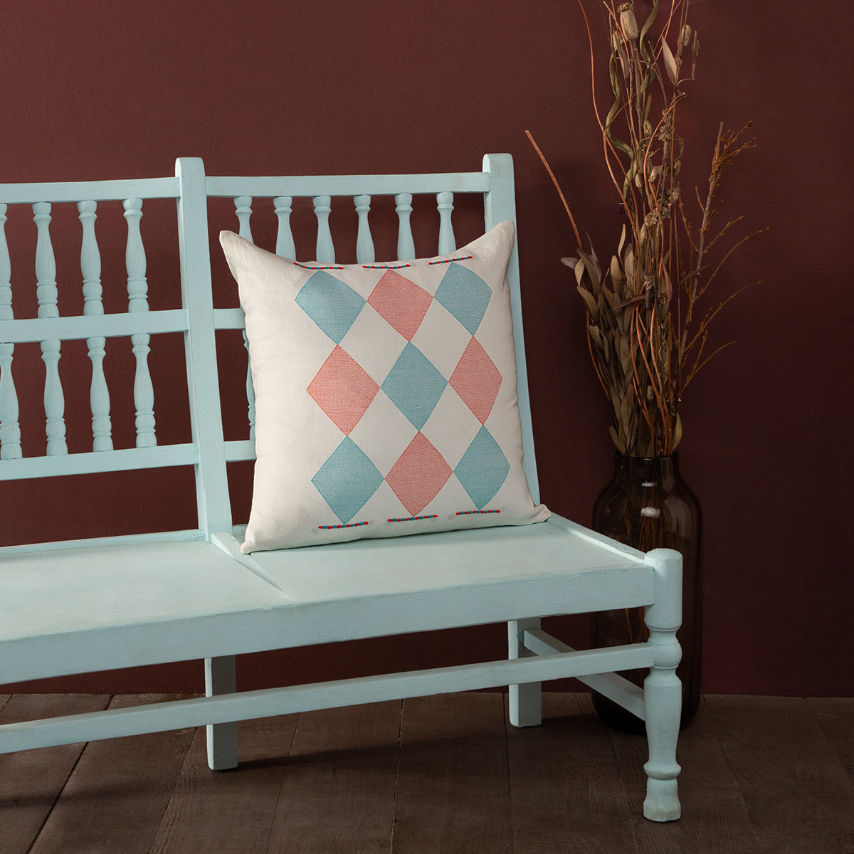 Miho Bhujodi Extra Weft Cotton Cushion Cover