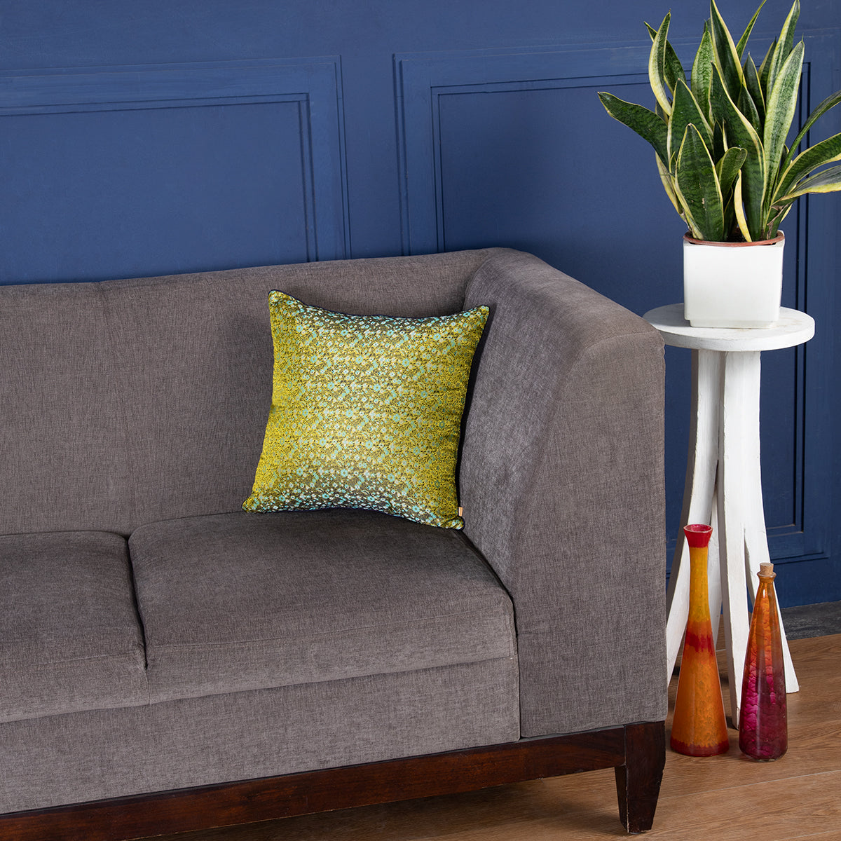 Keitaro Banarasi Tanchoi Silk Cushion Cover