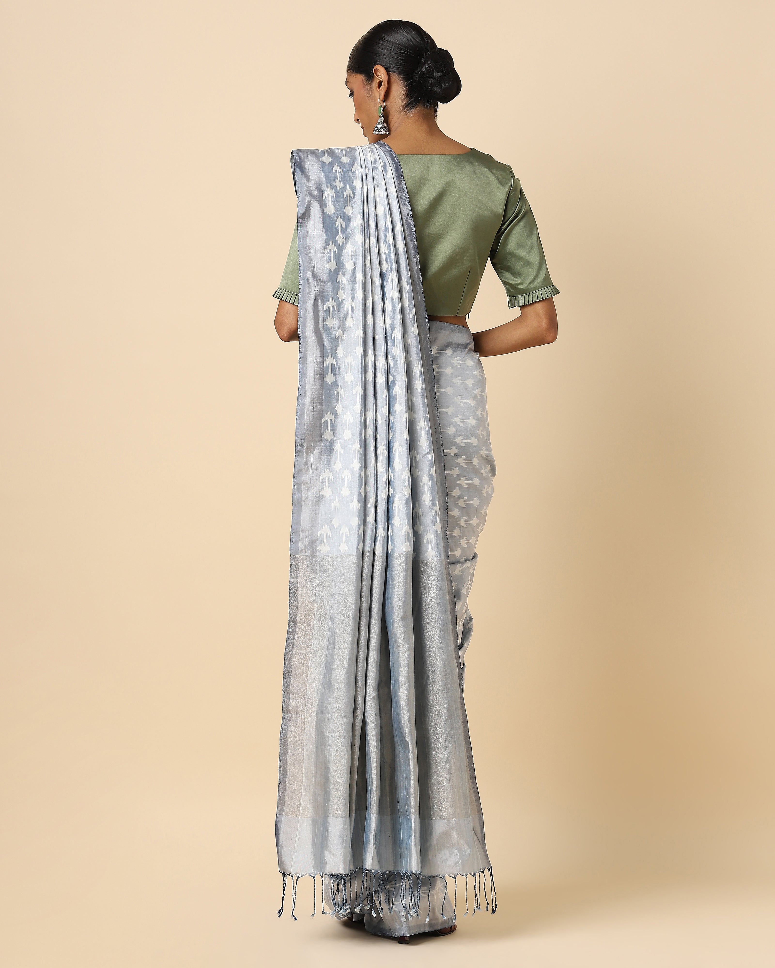 Maesha Pochampally Warp Ikat Silk Cotton Saree