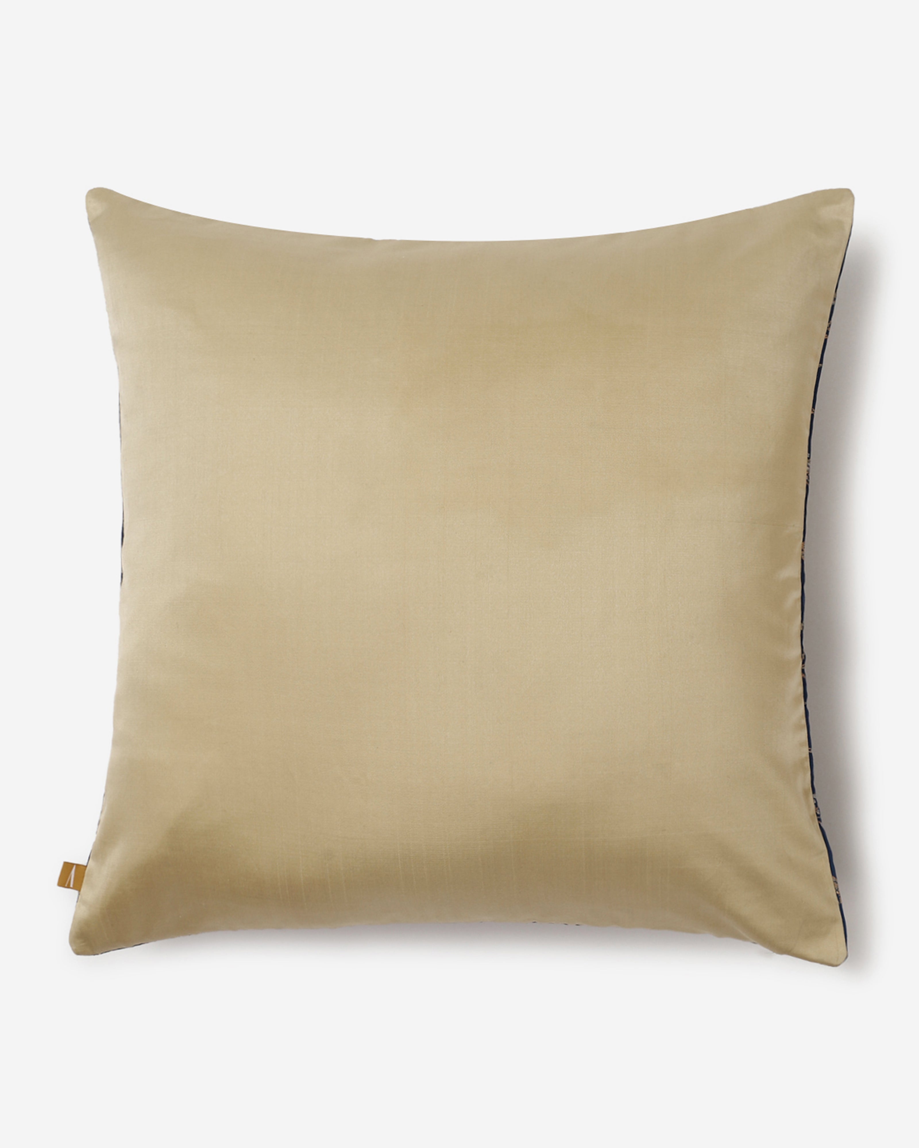 Lilian Banarasi Satin Brocade Silk Cotton Cushion Cover