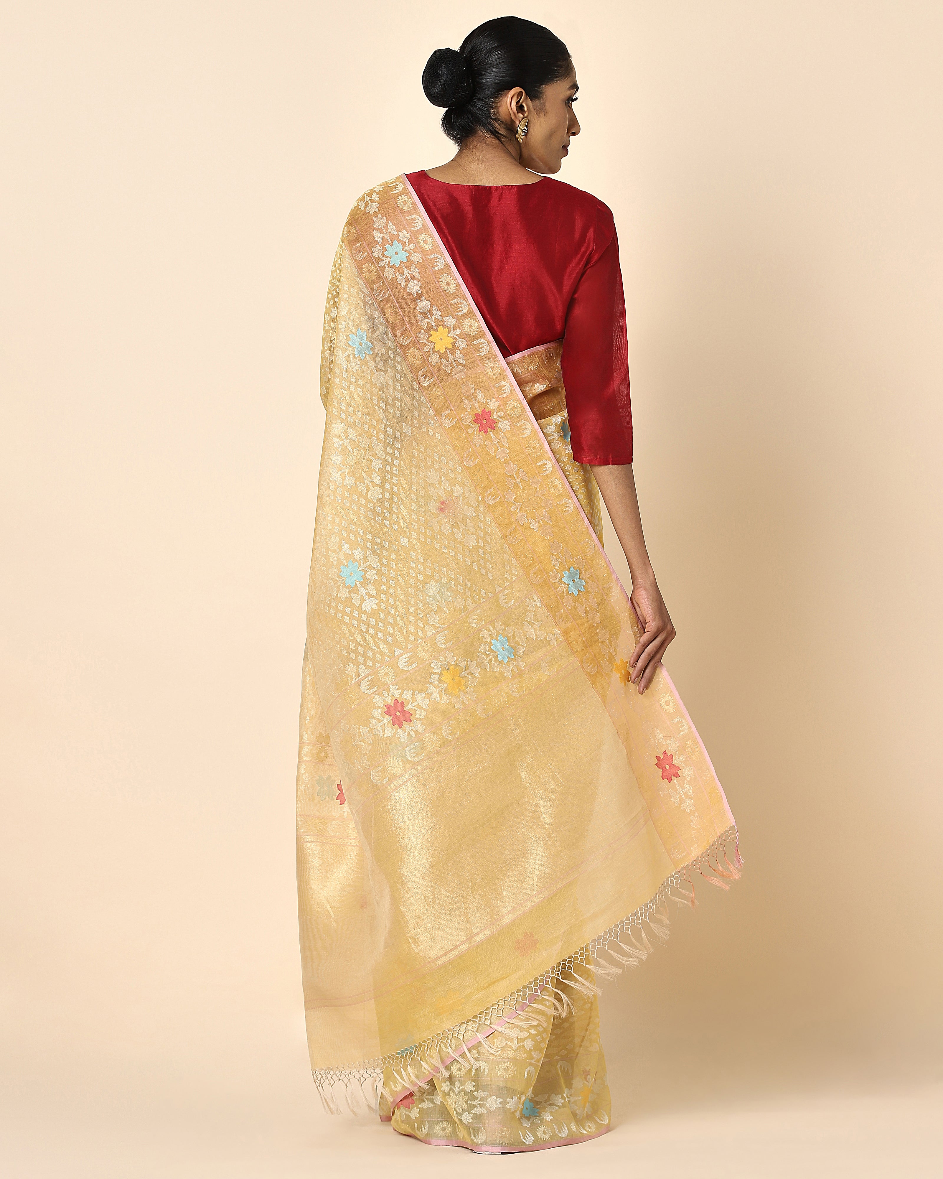 Kavi Banarasi Jamdani Silk Saree
