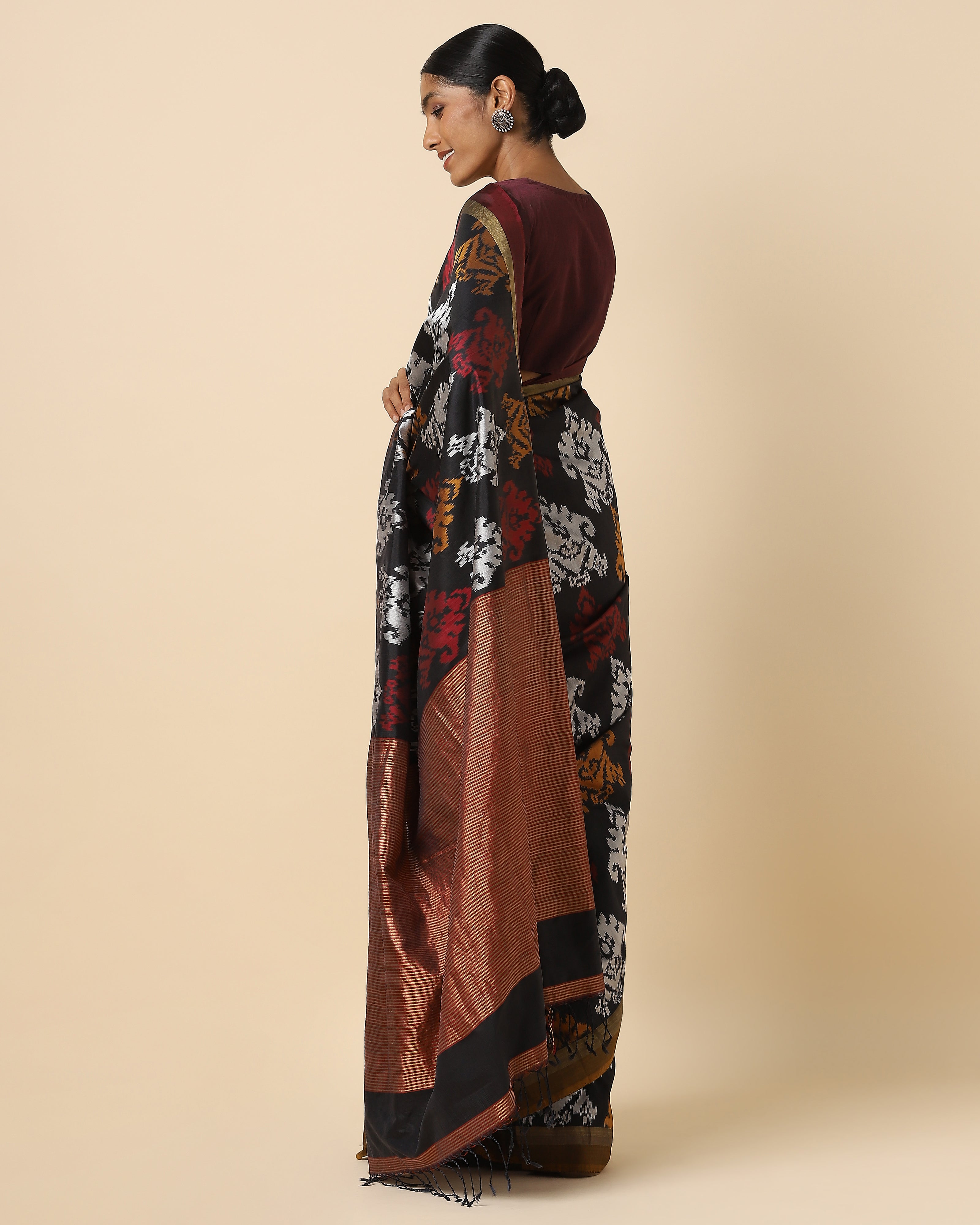 Urvi Pochampally Weft Ikat Silk Saree