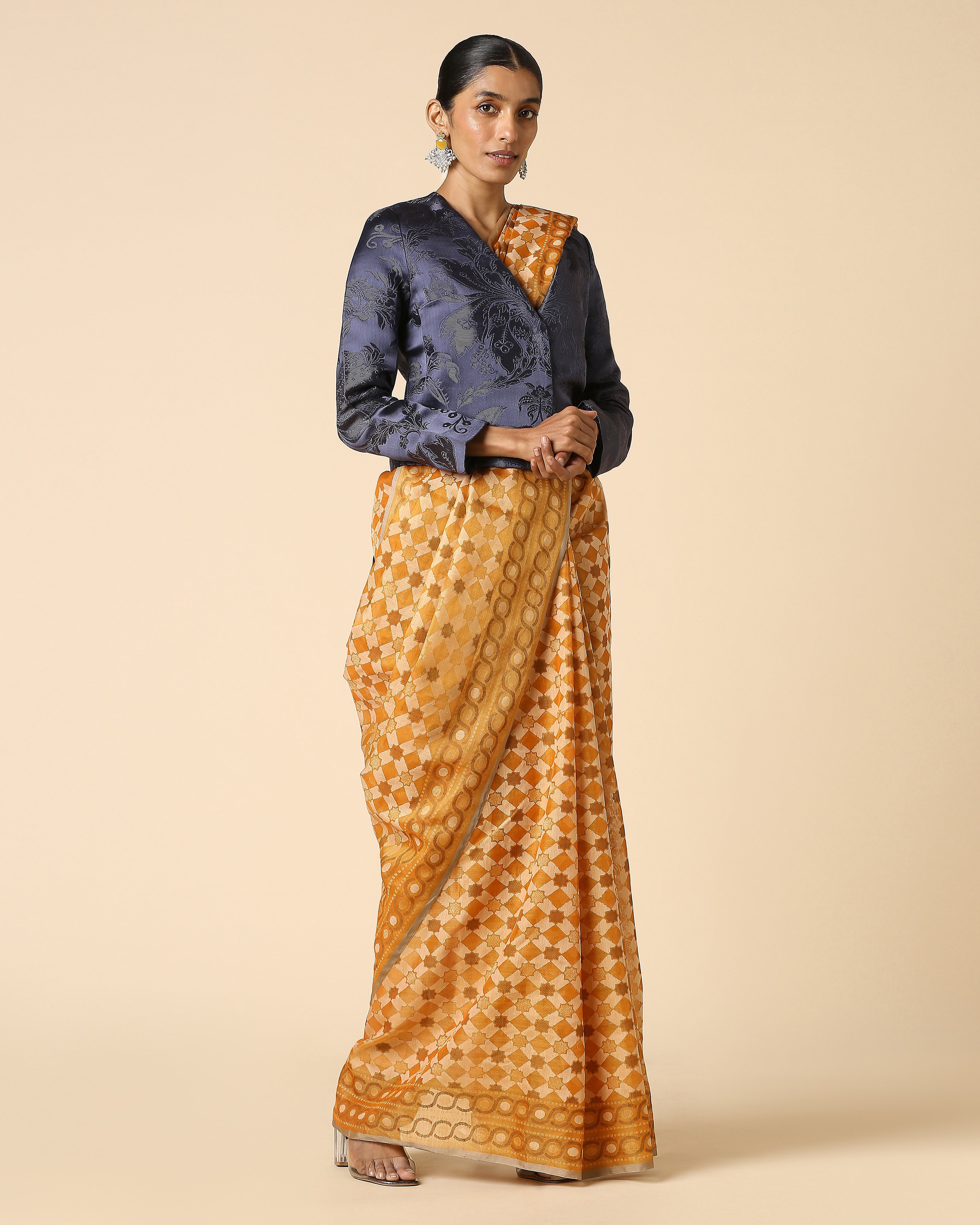 Kaliyah Banarasi Jamdani Silk Cotton Saree