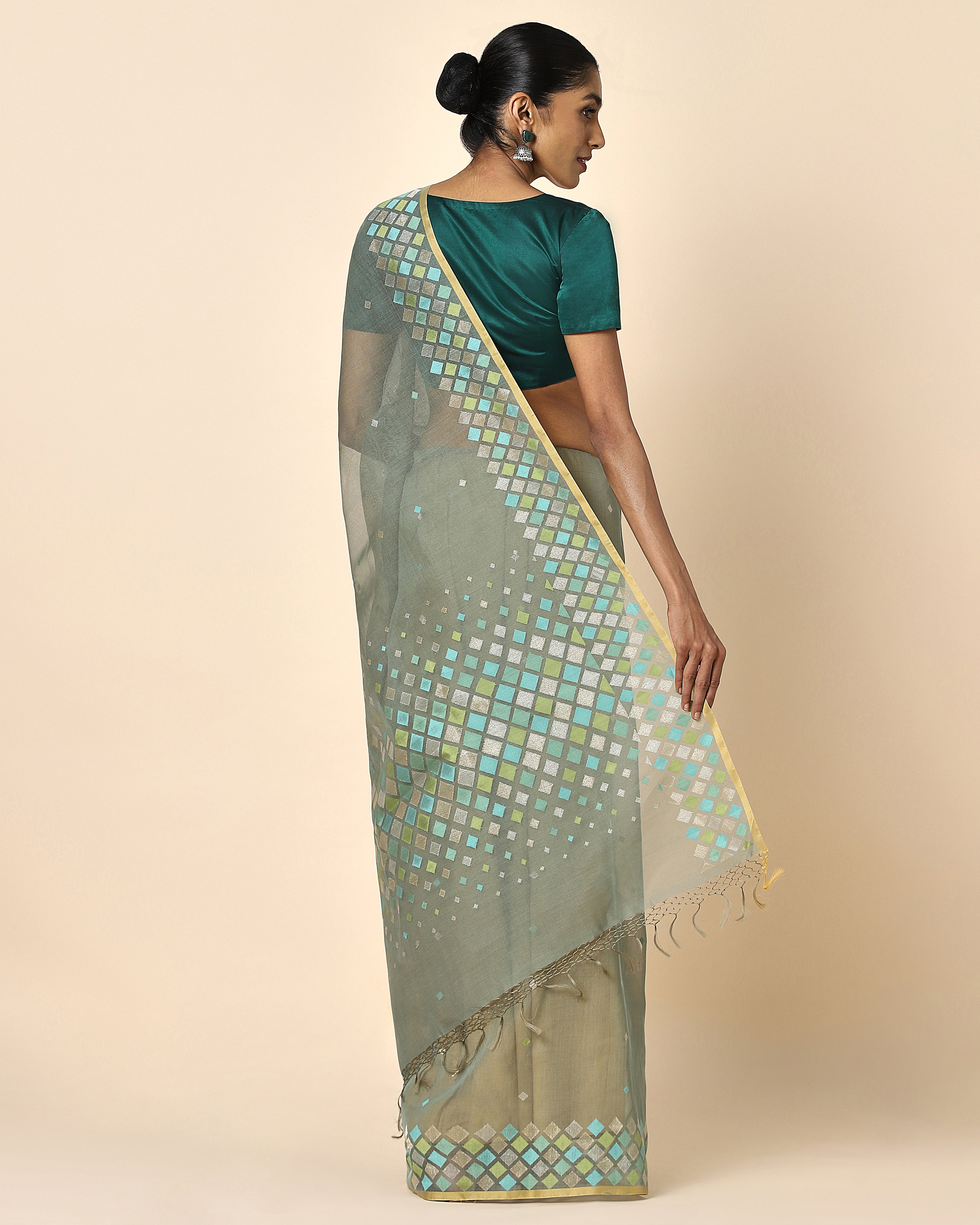 Shikha Banarasi Jamdani Silk Saree