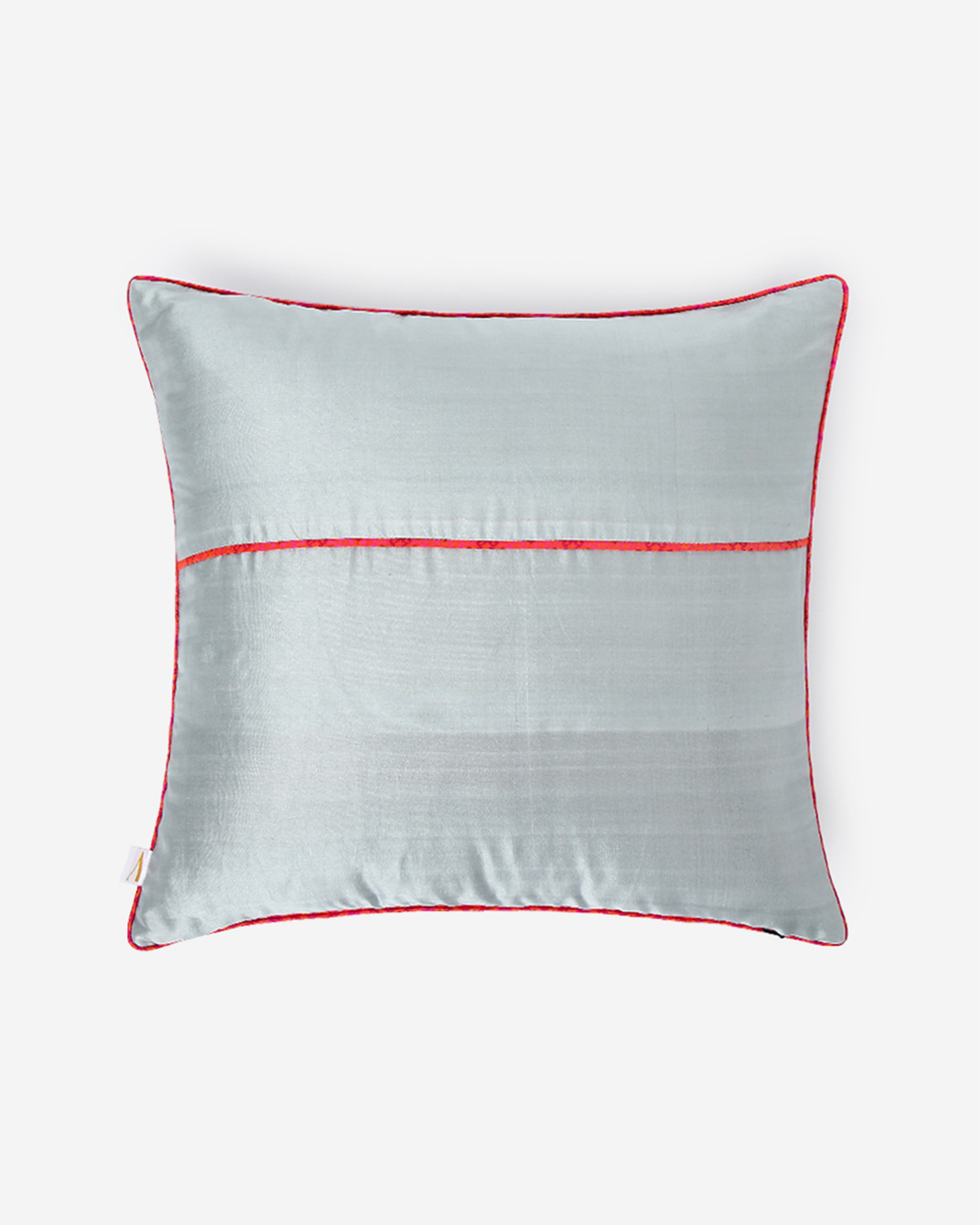 Forest Banarasi Satin Brocade Silk Cushion Cover