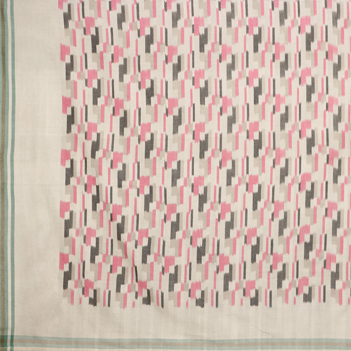 Bilok Pochampally Warp Ikat Cotton Double Bed Cover