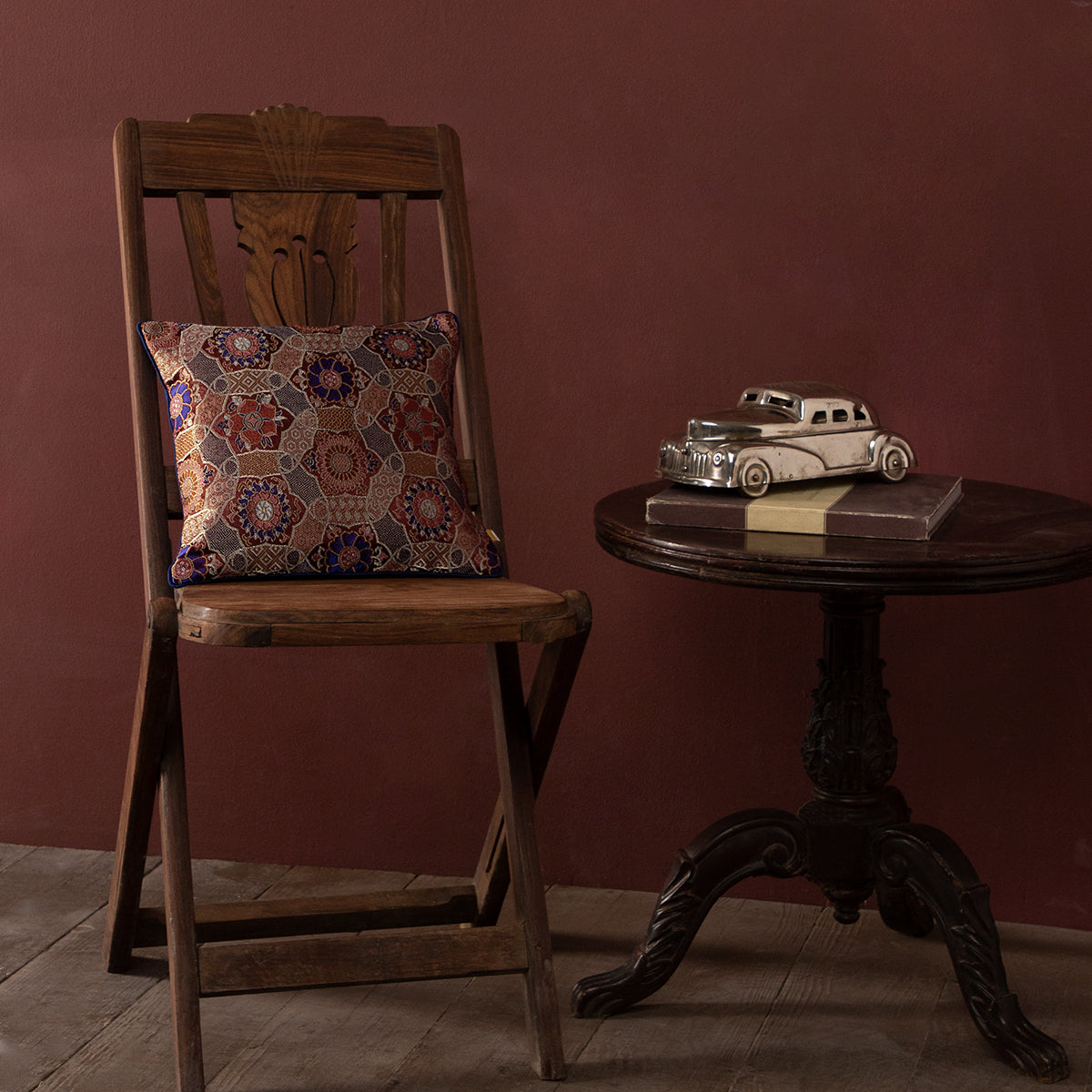 Chiyo Banarasi Gyasar Viscose Cushion Cover