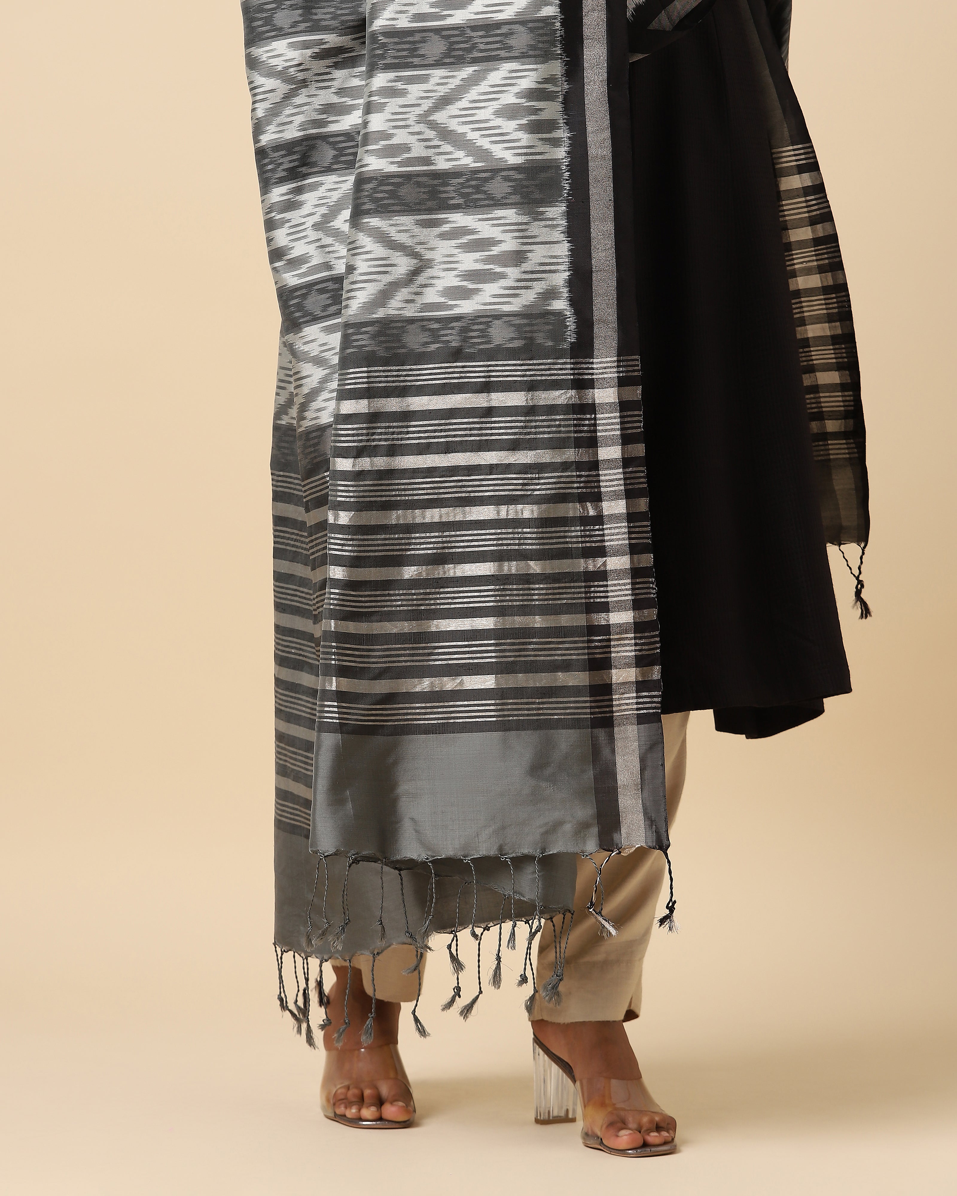 Erisha Pochampally Weft Ikat Silk Dupatta