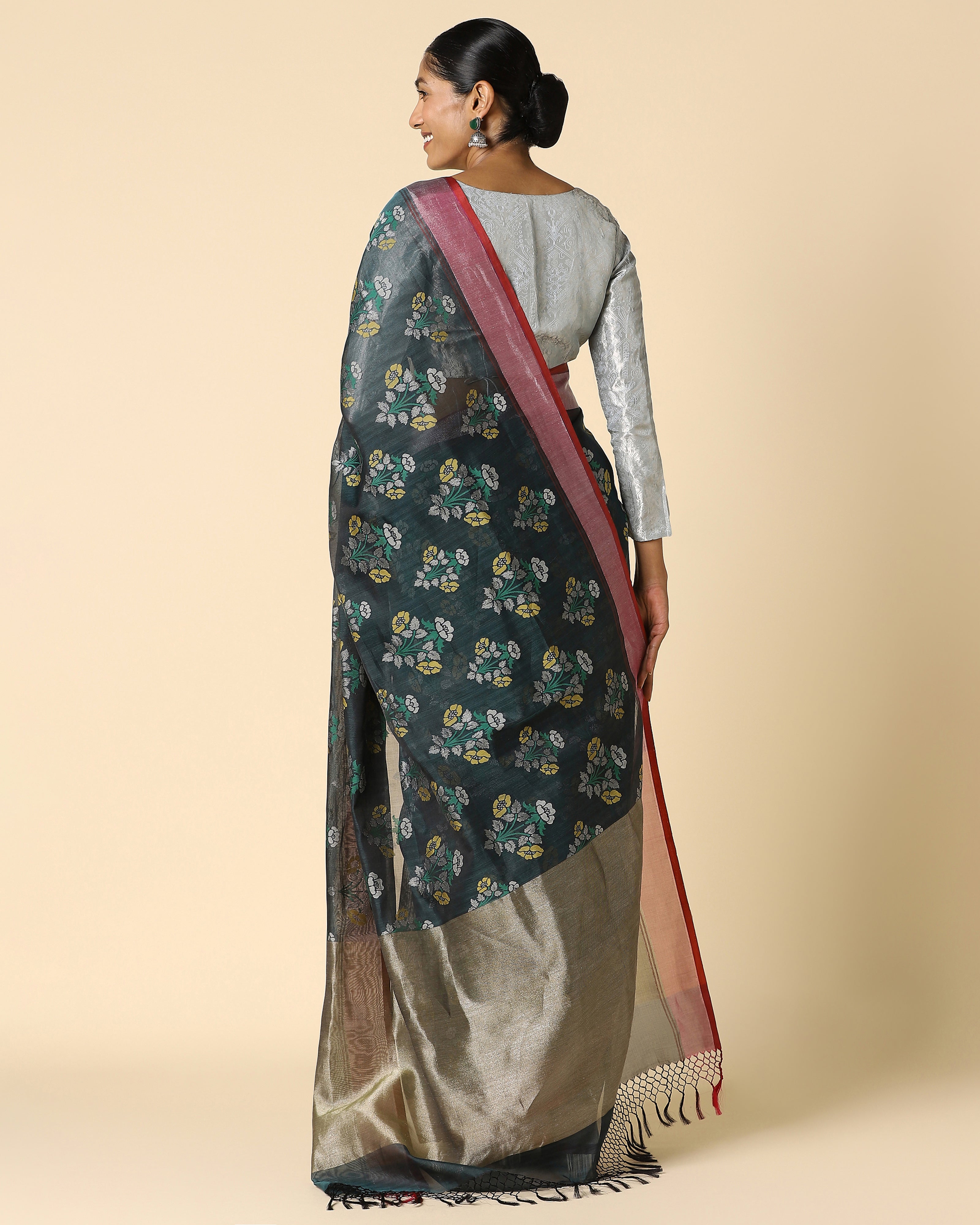 Bhavini Banarasi Jamdani Silk Cotton Saree