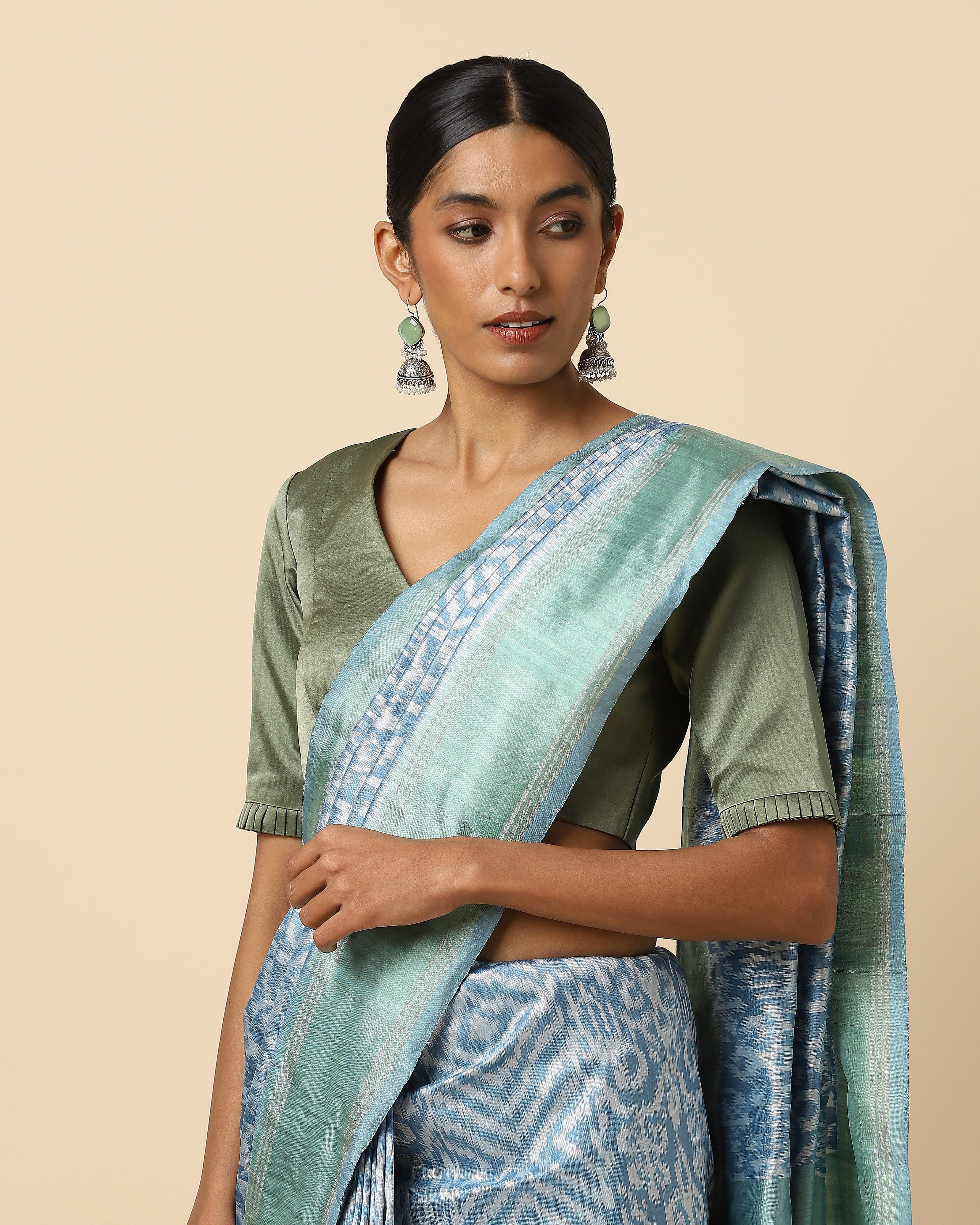 Vahini Pochampally Weft Ikat Silk Saree