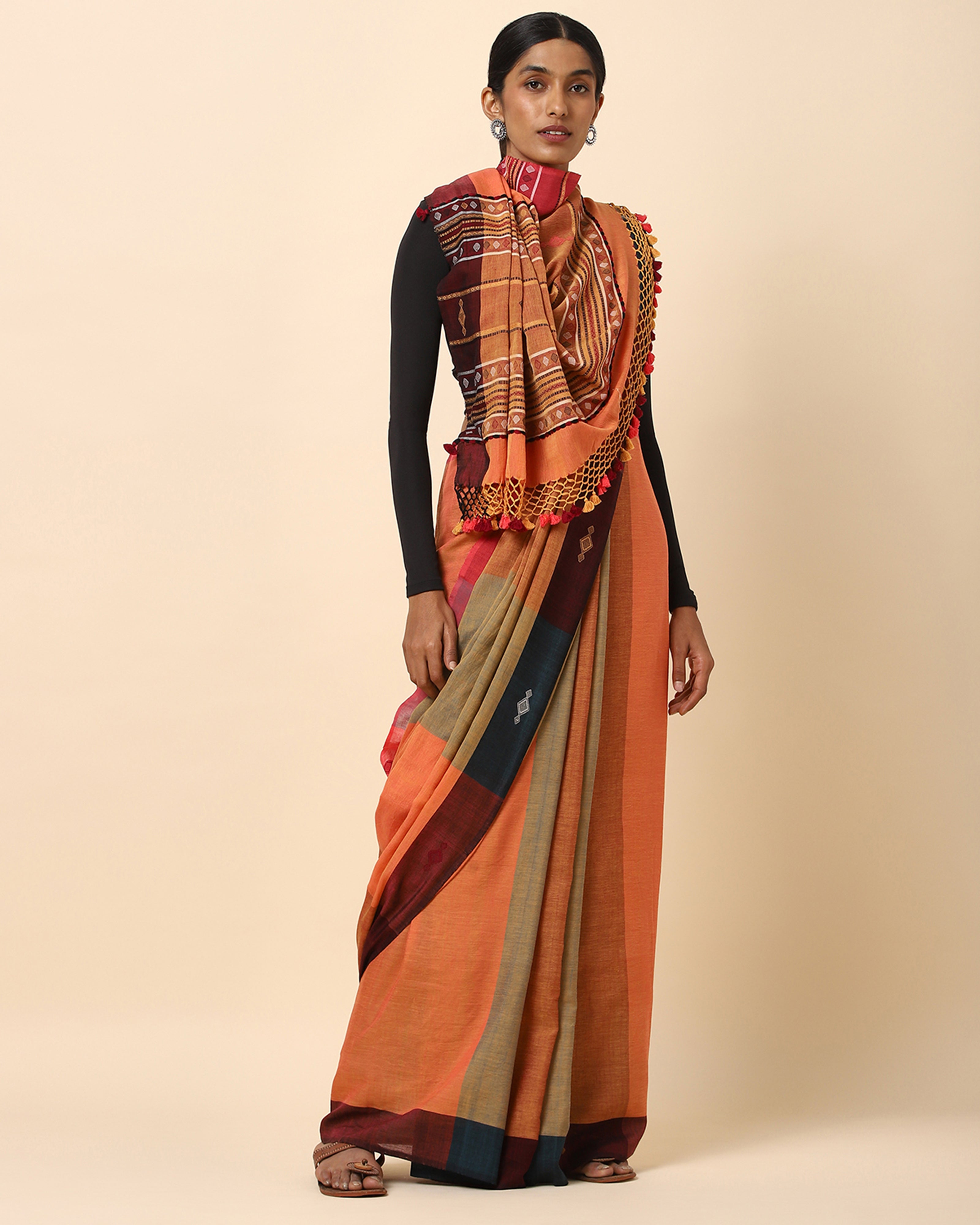 Trishana Bhujodi Extra Weft Cotton Saree