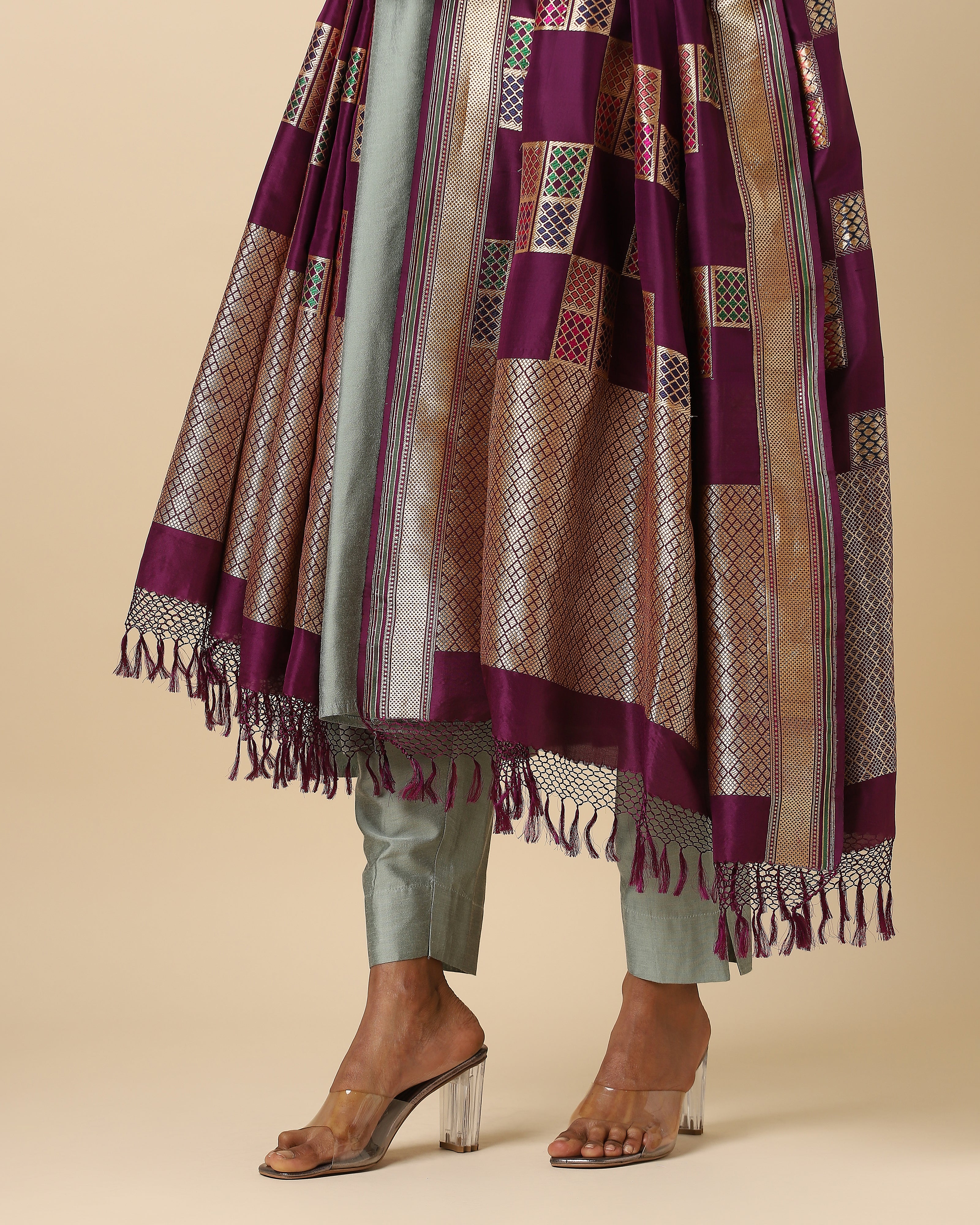 Pali Banarasi Kadwa Silk Dupatta