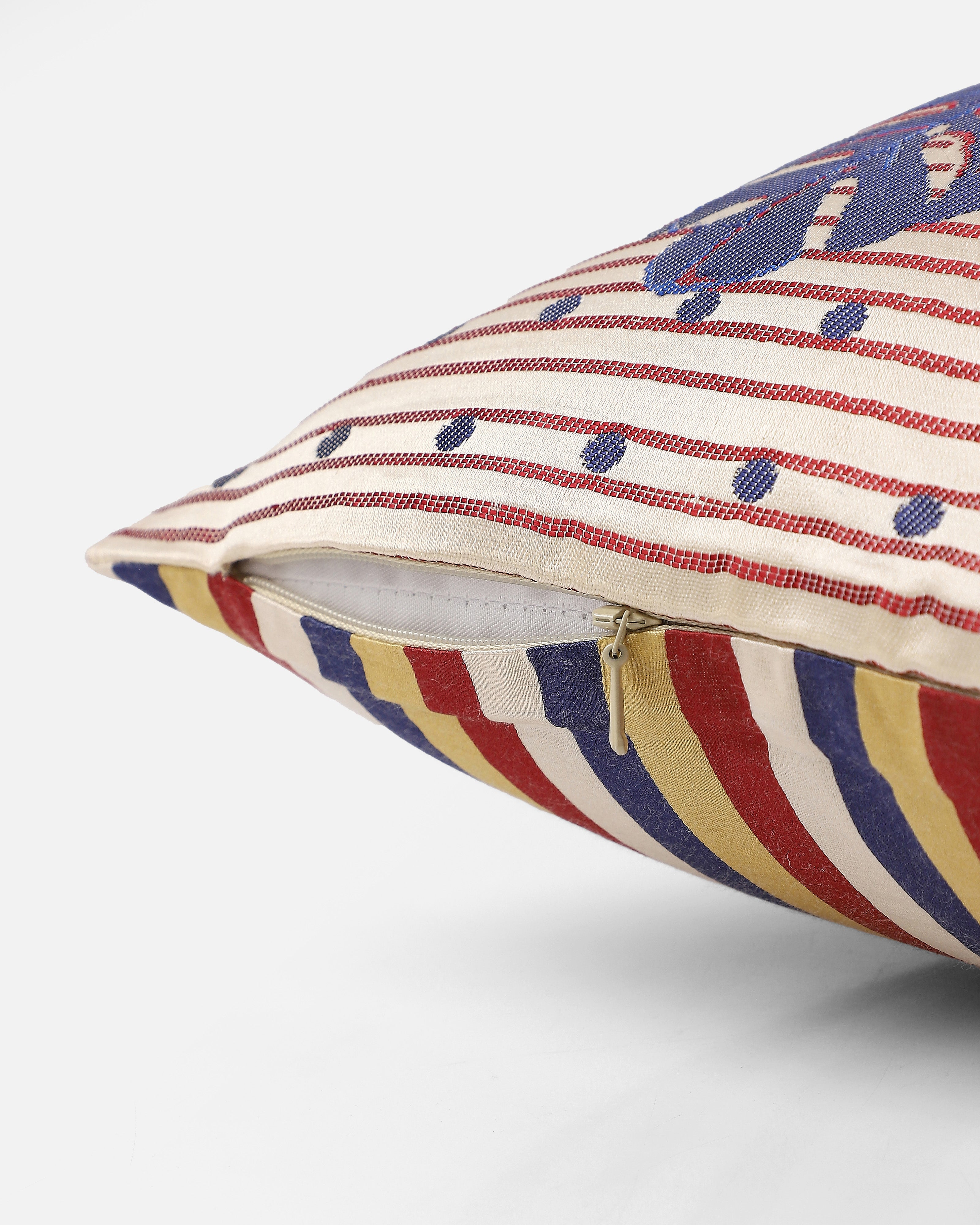 Bunch Banarasi Gyasar Silk Viscose Cushion Cover