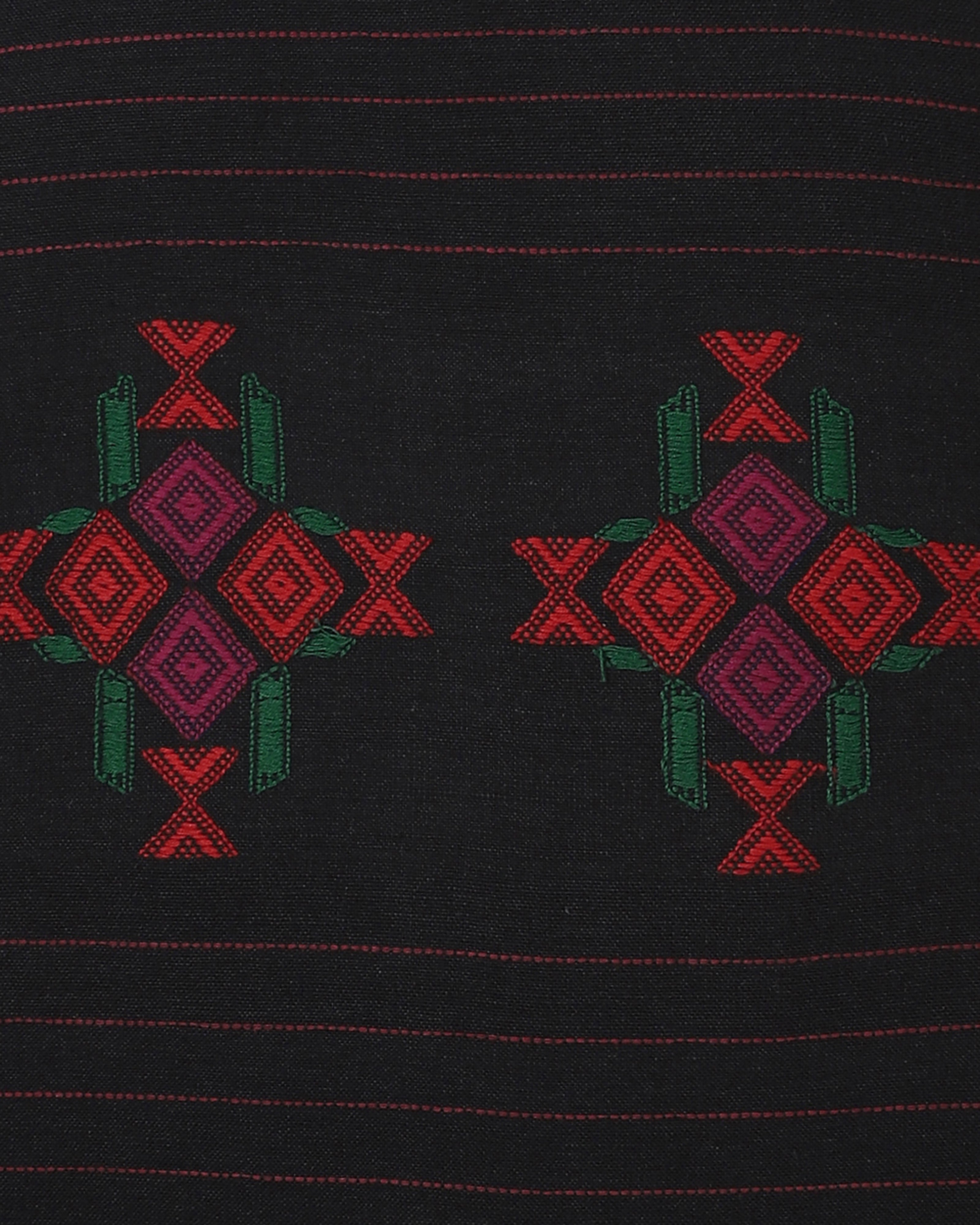 Hazel Bhujodi Extra Weft Cotton Cushion Cover