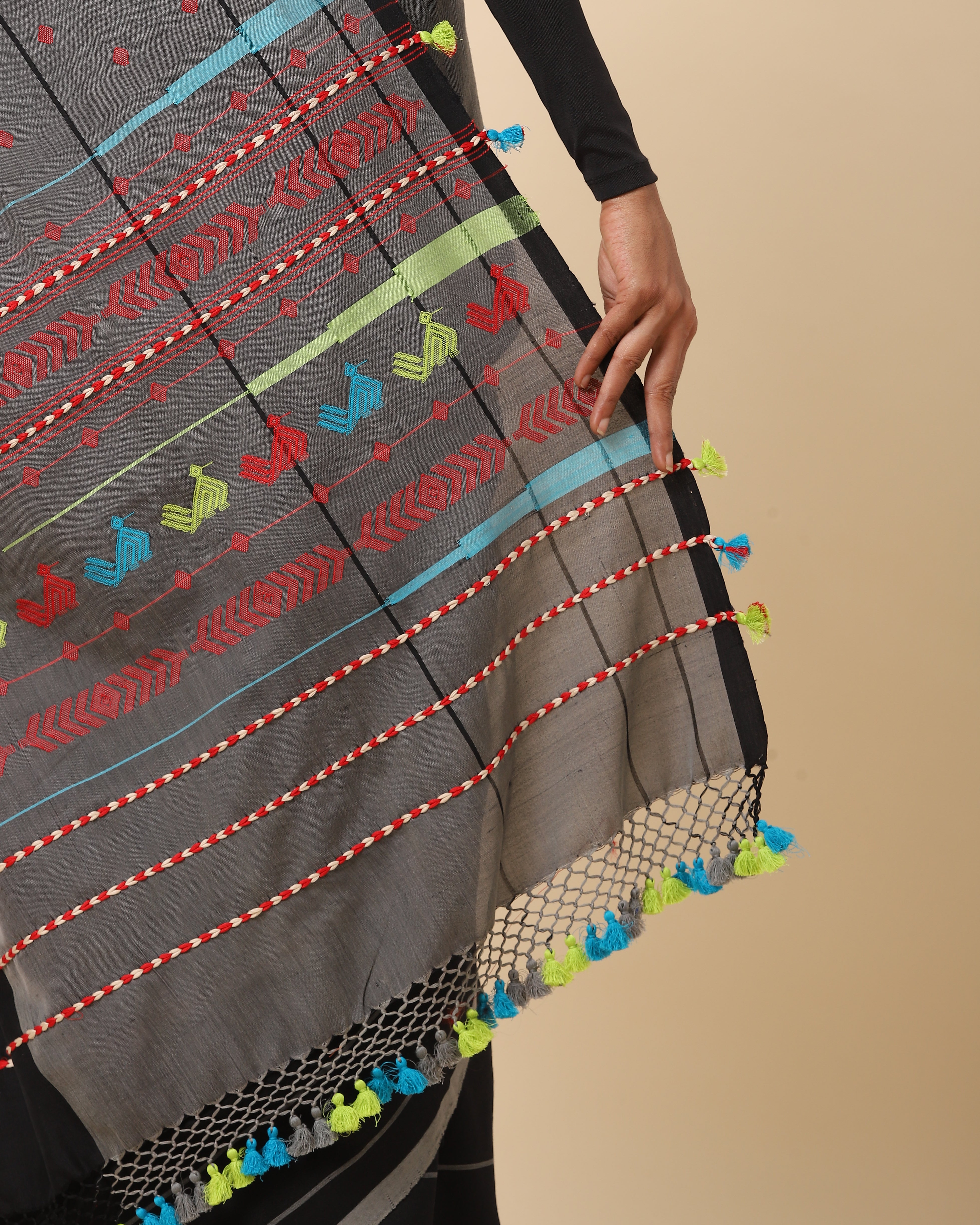Papiha Bhujodi Extra Weft Cotton Silk Saree