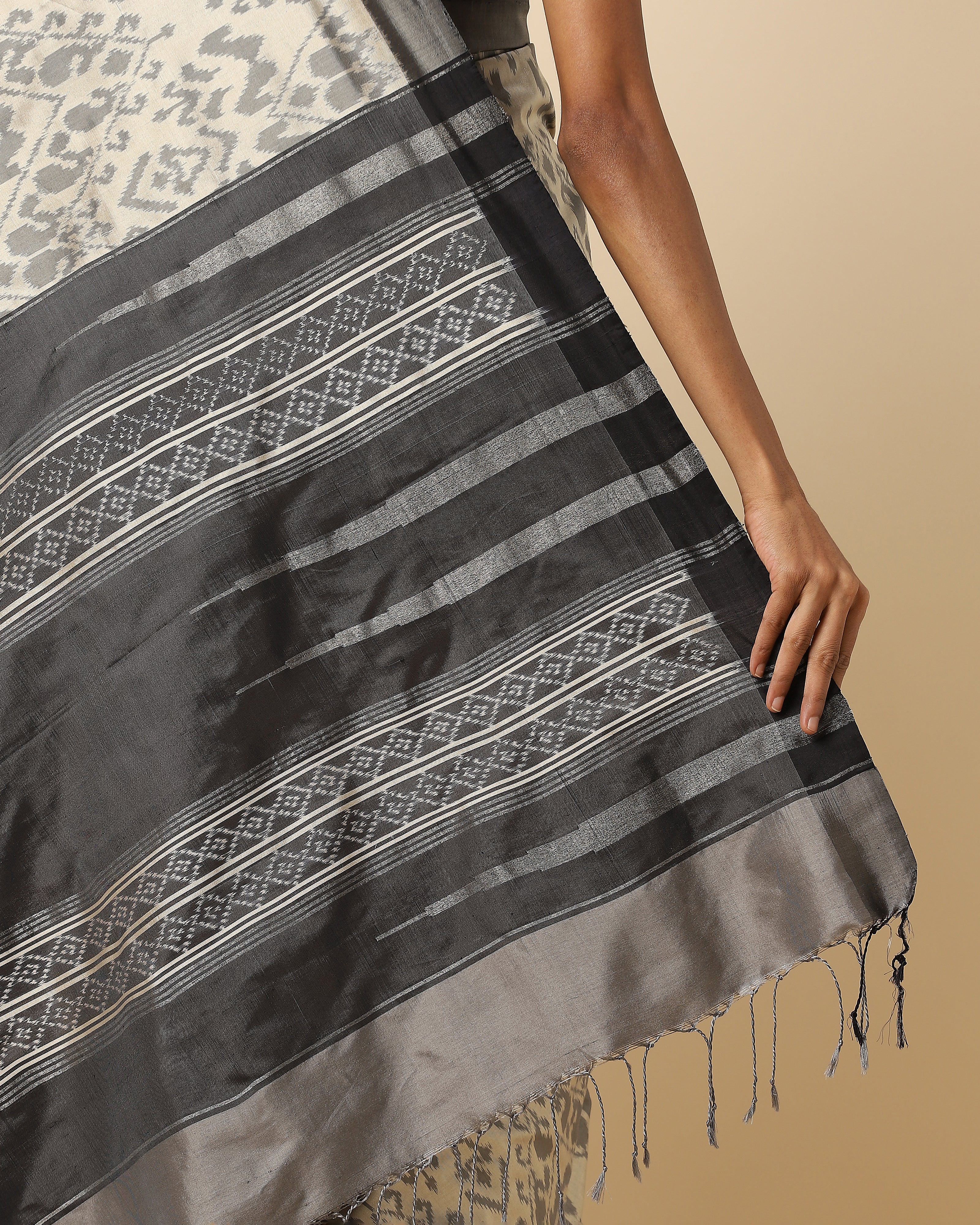 Ragini Pochampally Weft Ikat Silk Saree