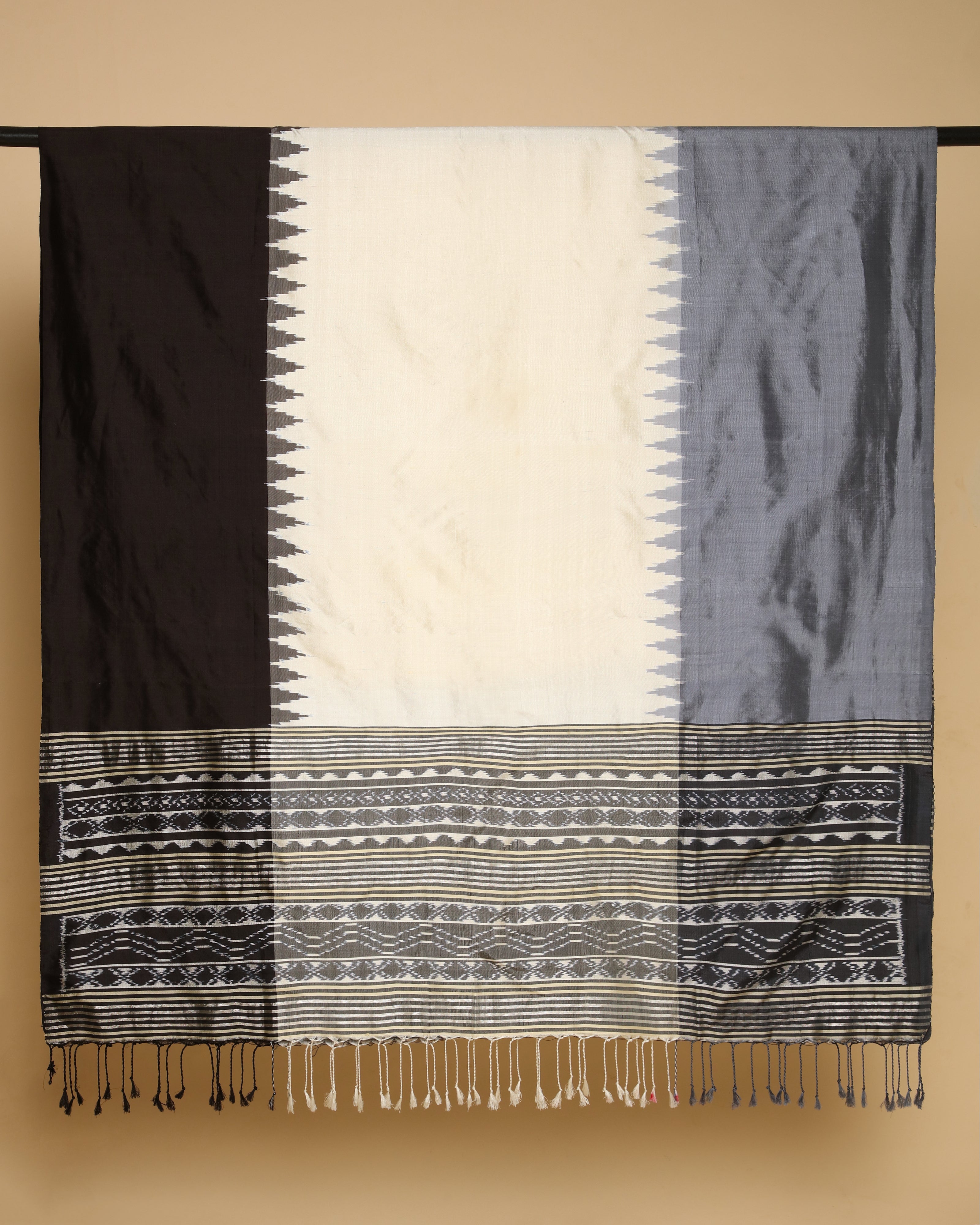Tabai Pochampally Weft Ikat Silk Dupatta