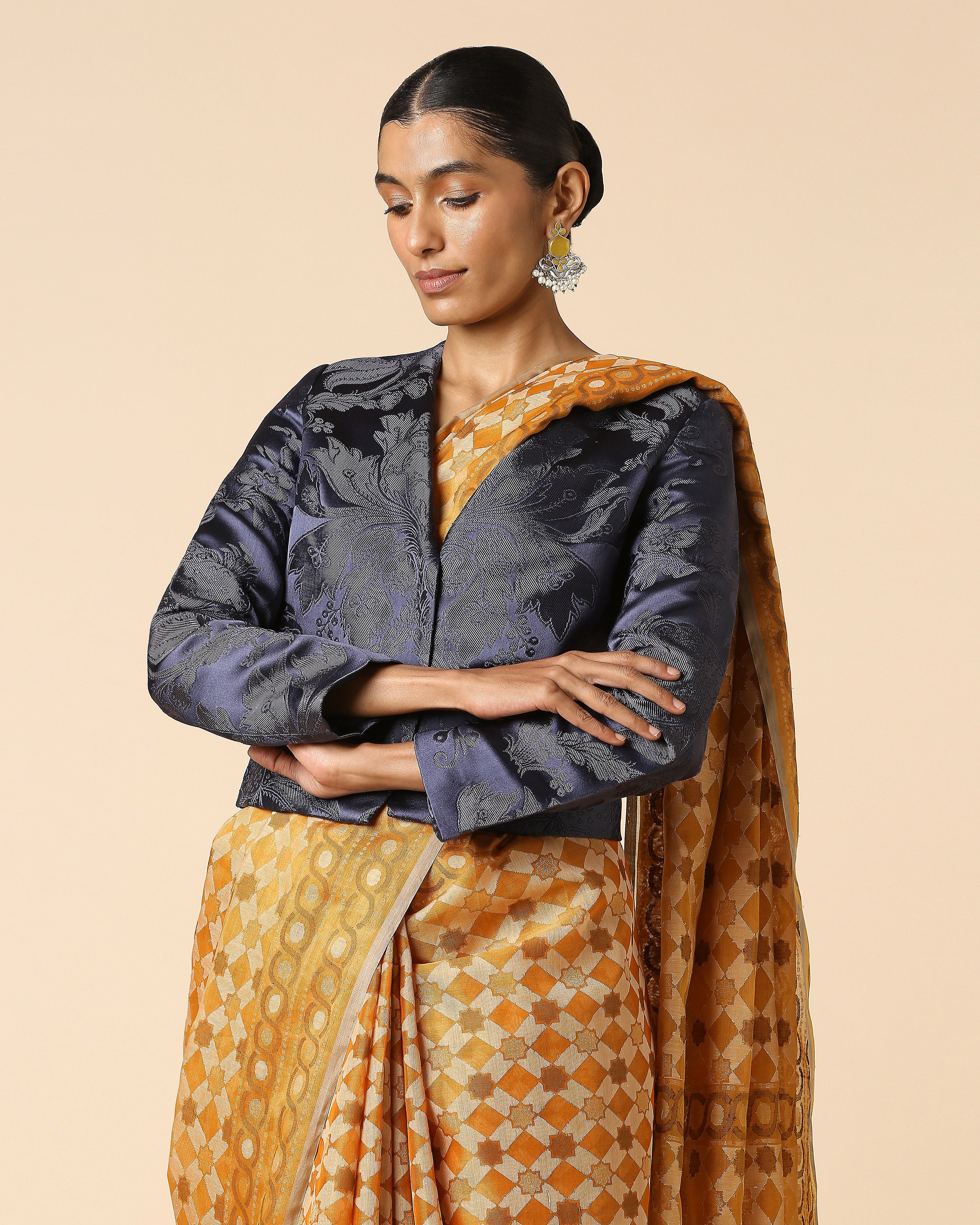 Kaliyah Banarasi Jamdani Silk Cotton Saree