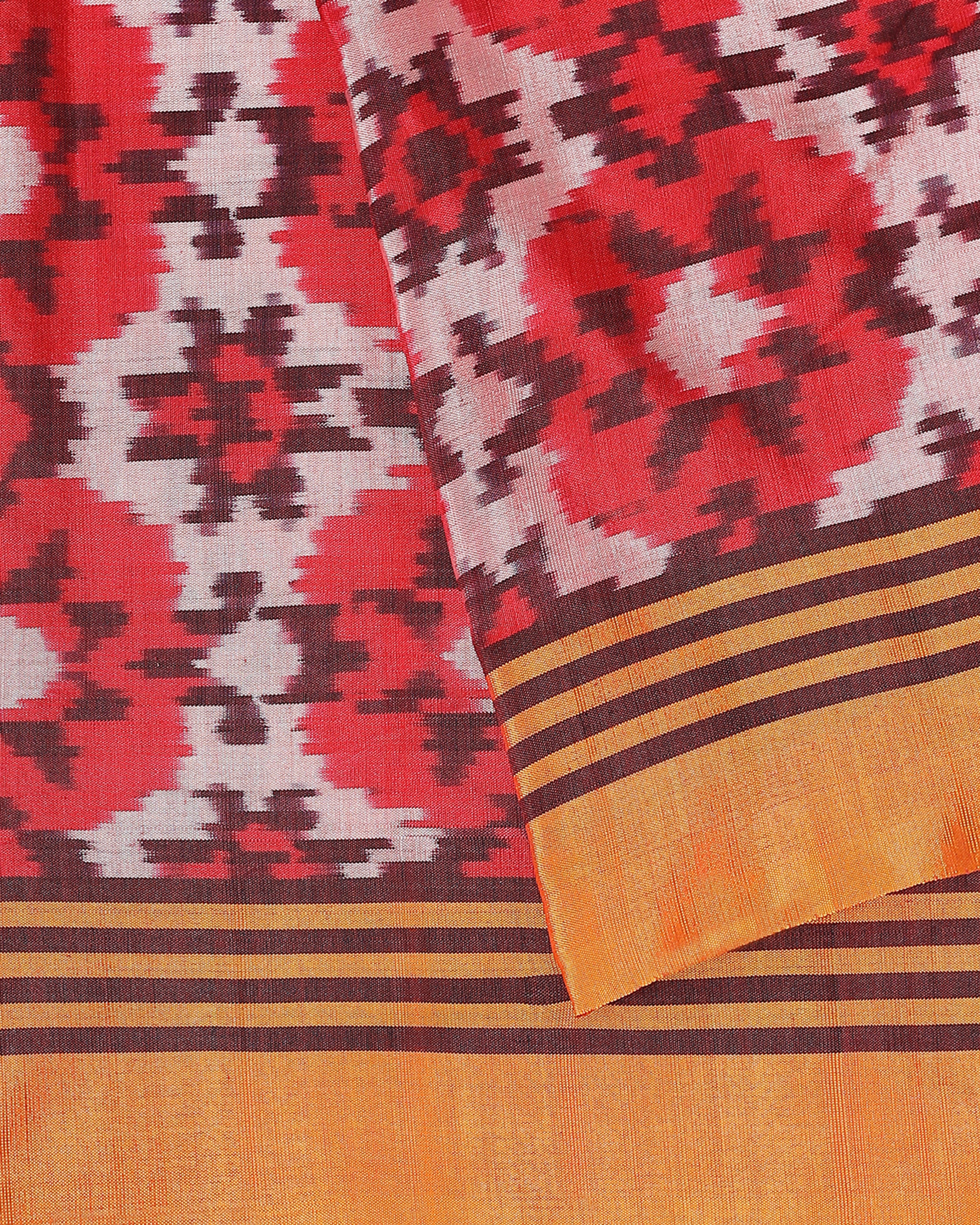 Poonam Pochampally Warp Ikat Silk Cotton Saree