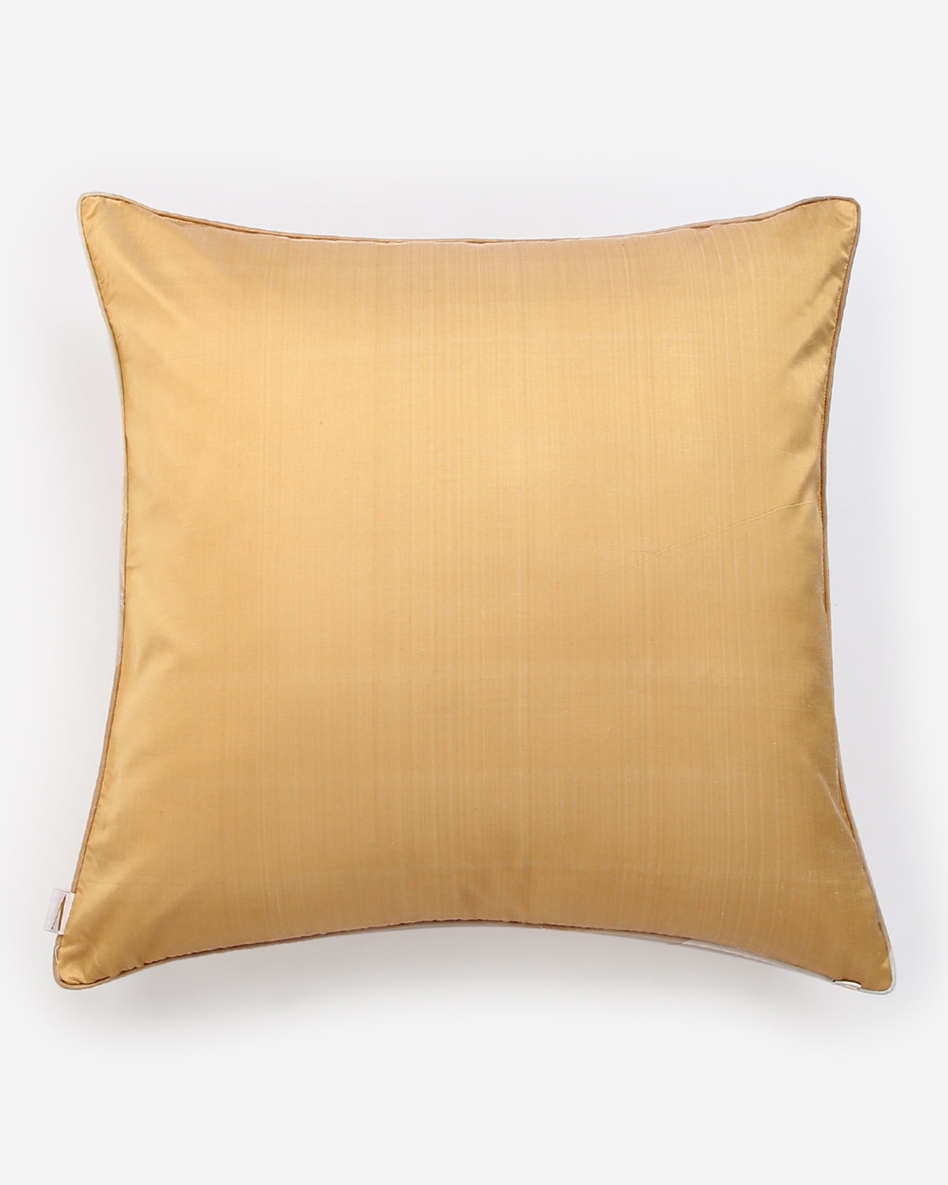 Madras Check Plain Weave Silk Cushion Cover