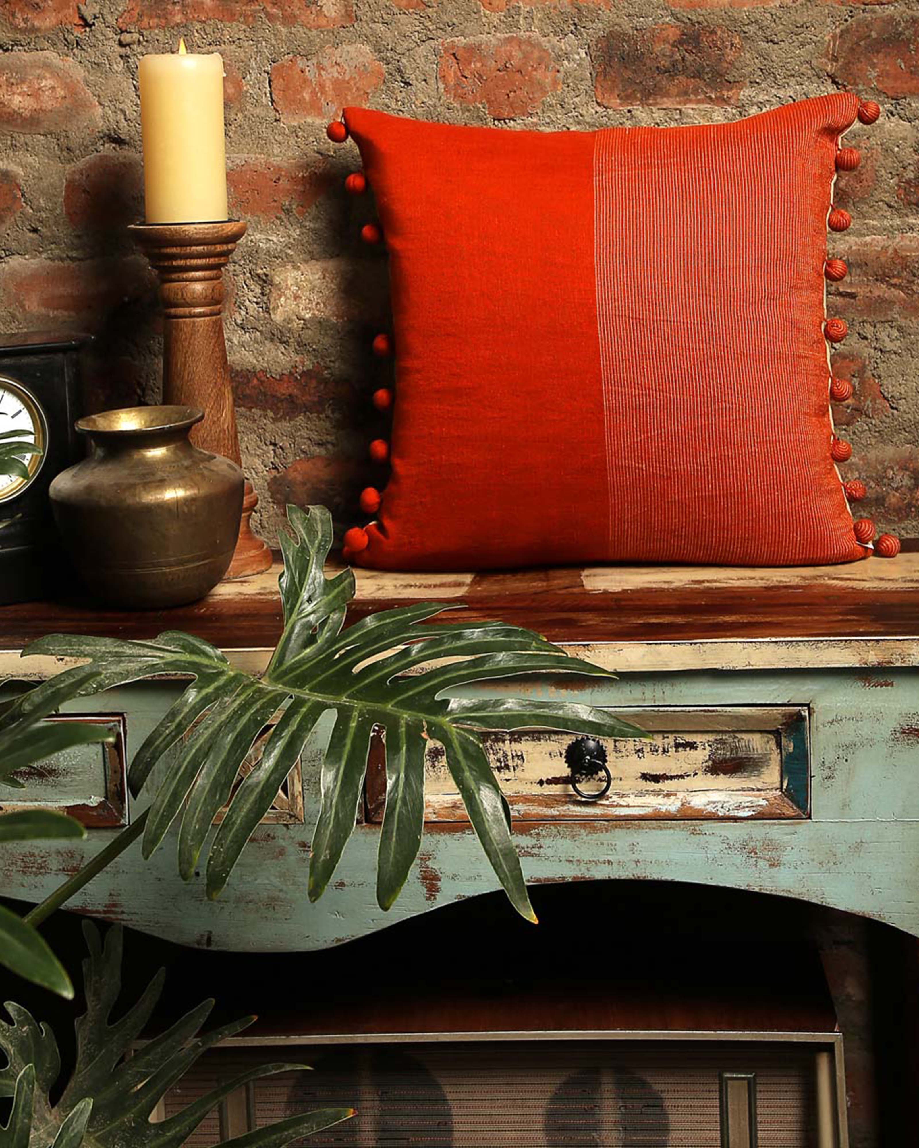 Atom Plain Weave Cotton Linen Cushion Cover