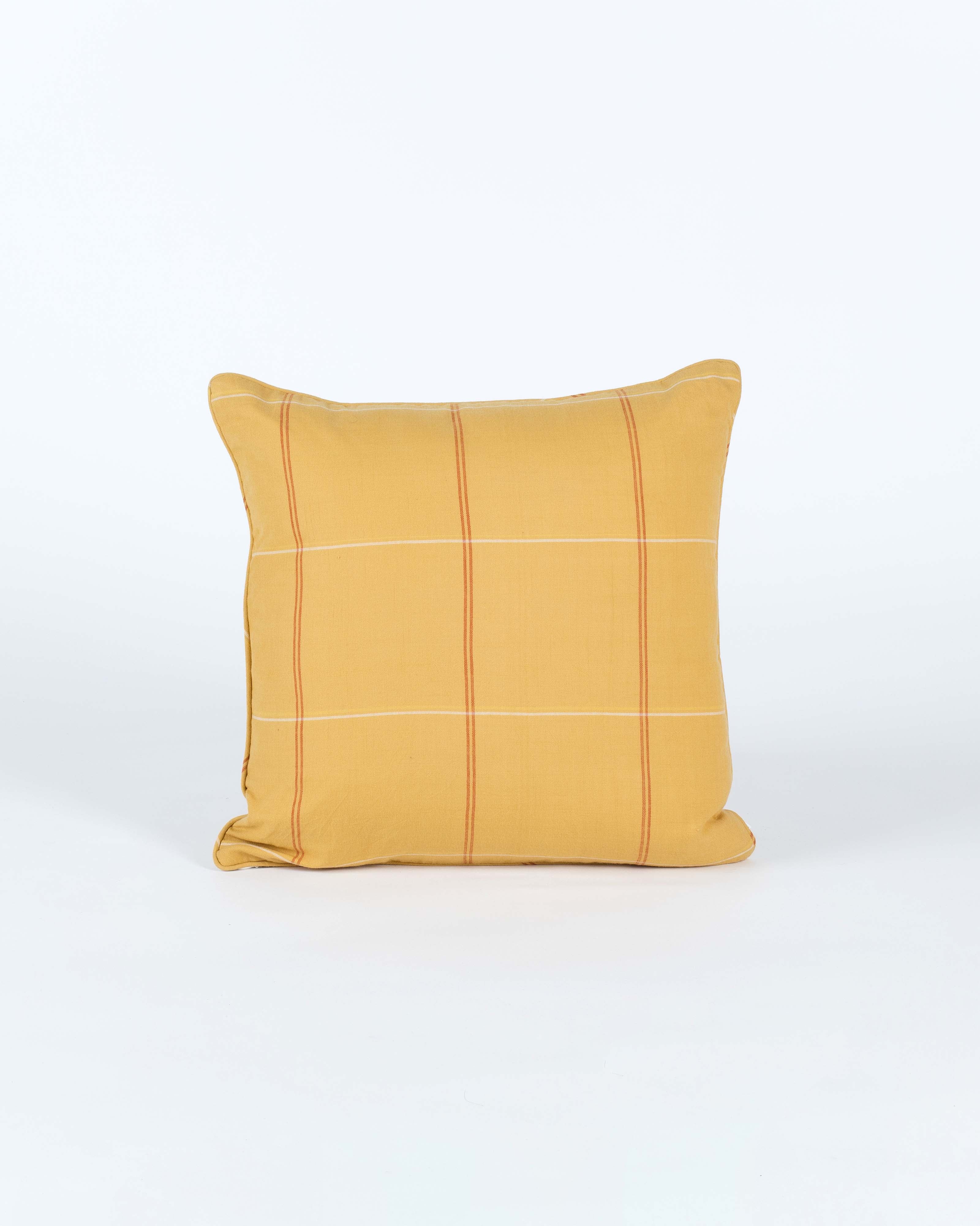 Grid Checks Plain Weave Cotton Cushion Cover
