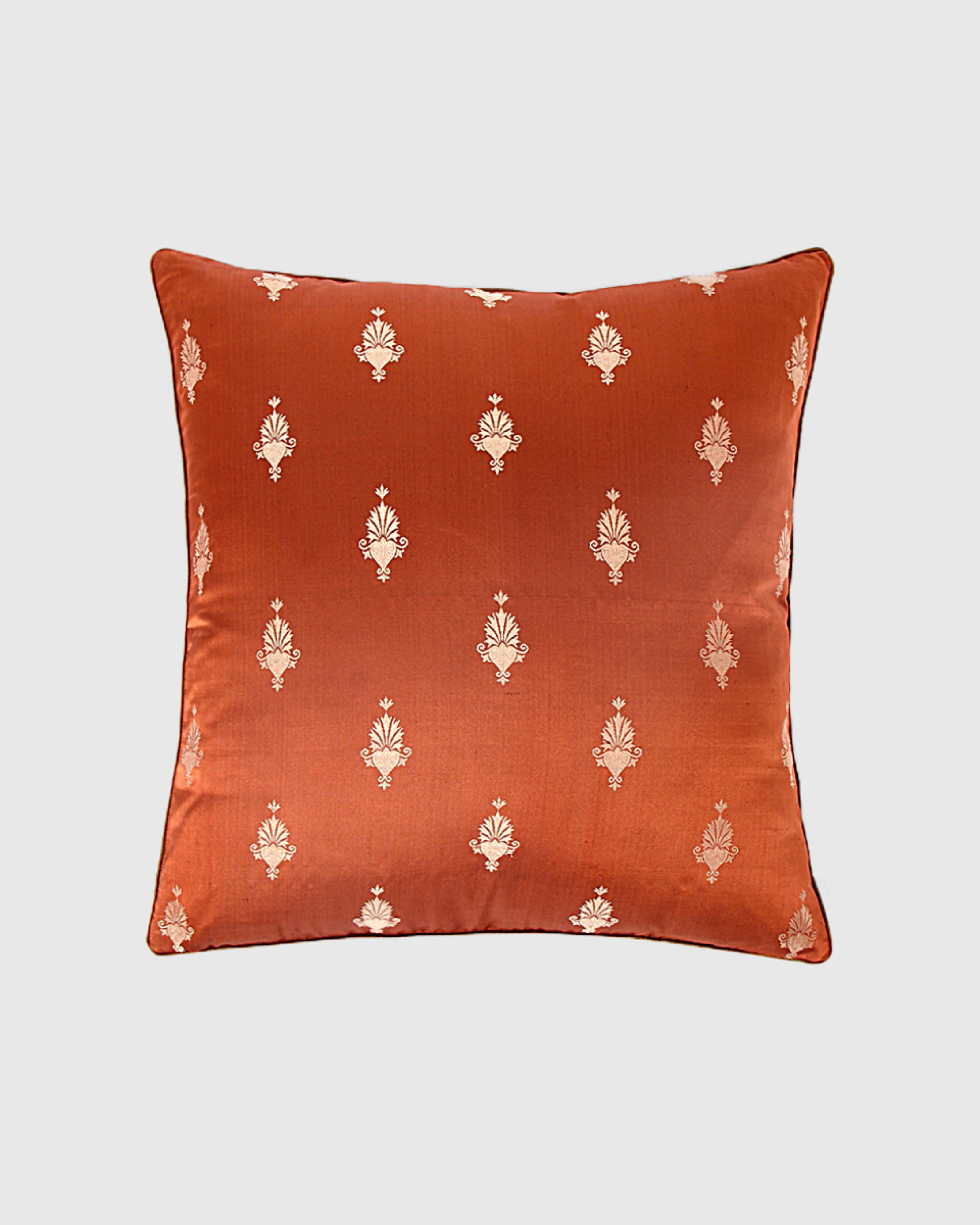 Ananya Banarasi Satin Brocade Silk Cushion Cover