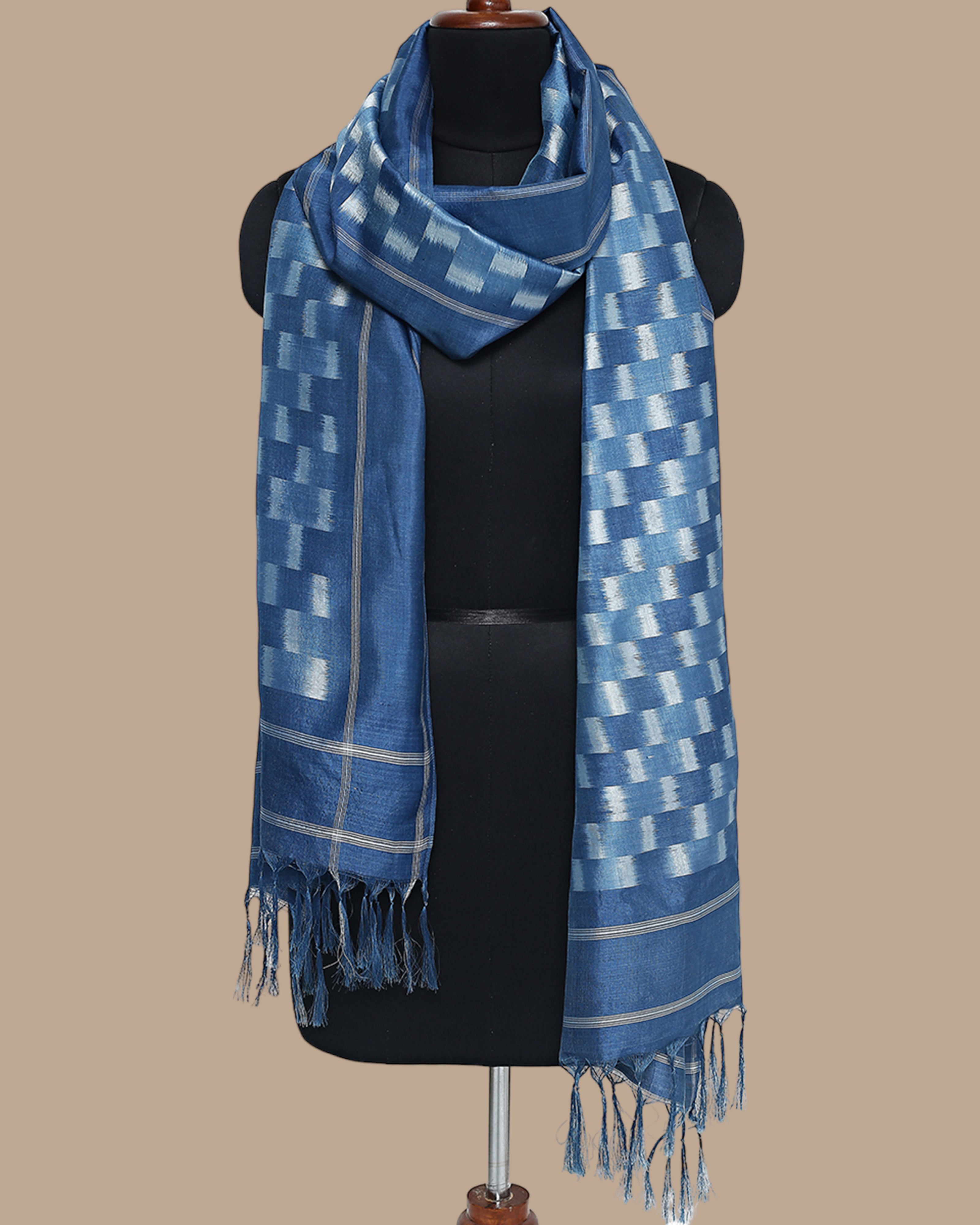 Zyan Pochampally Weft Ikat Silk Stole
