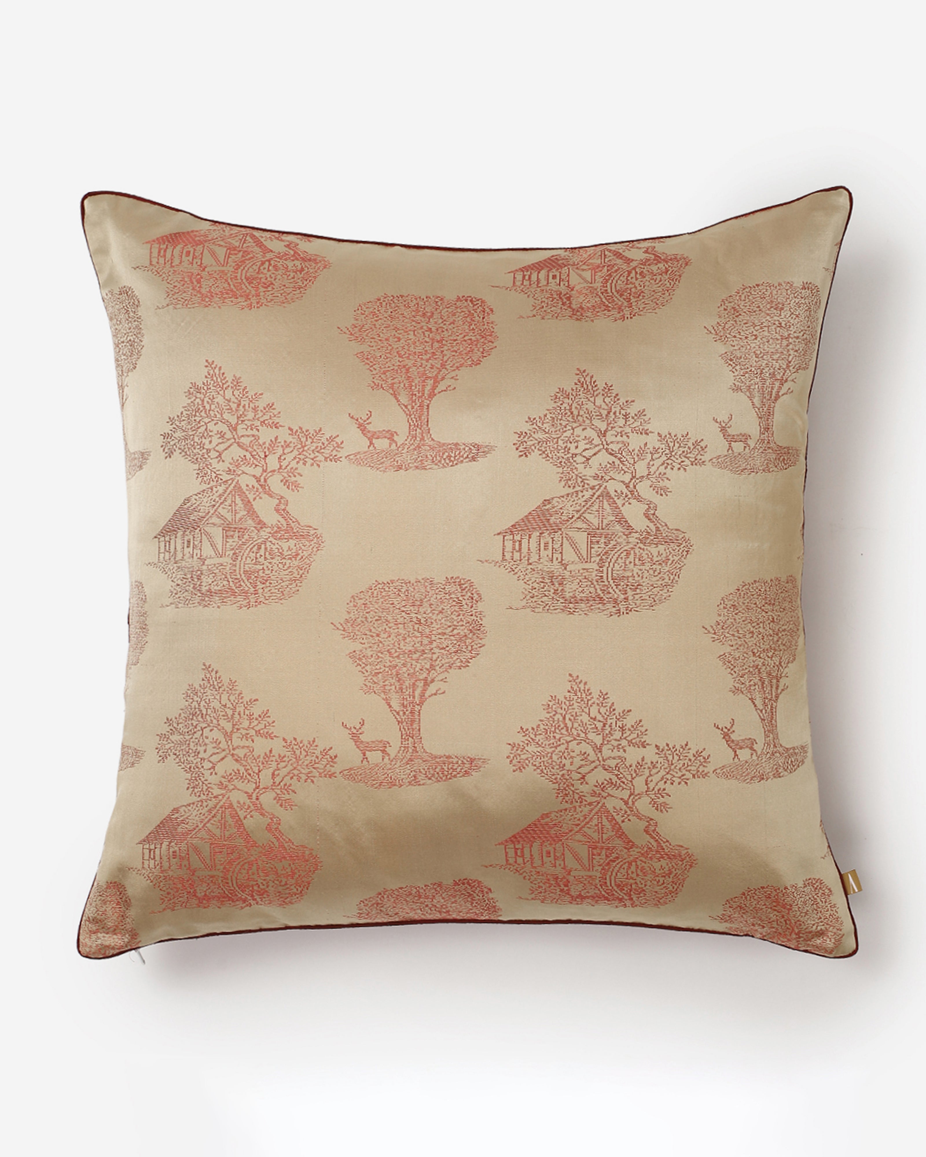 Pierre Banarasi Tanchoi Silk Cushion Cover
