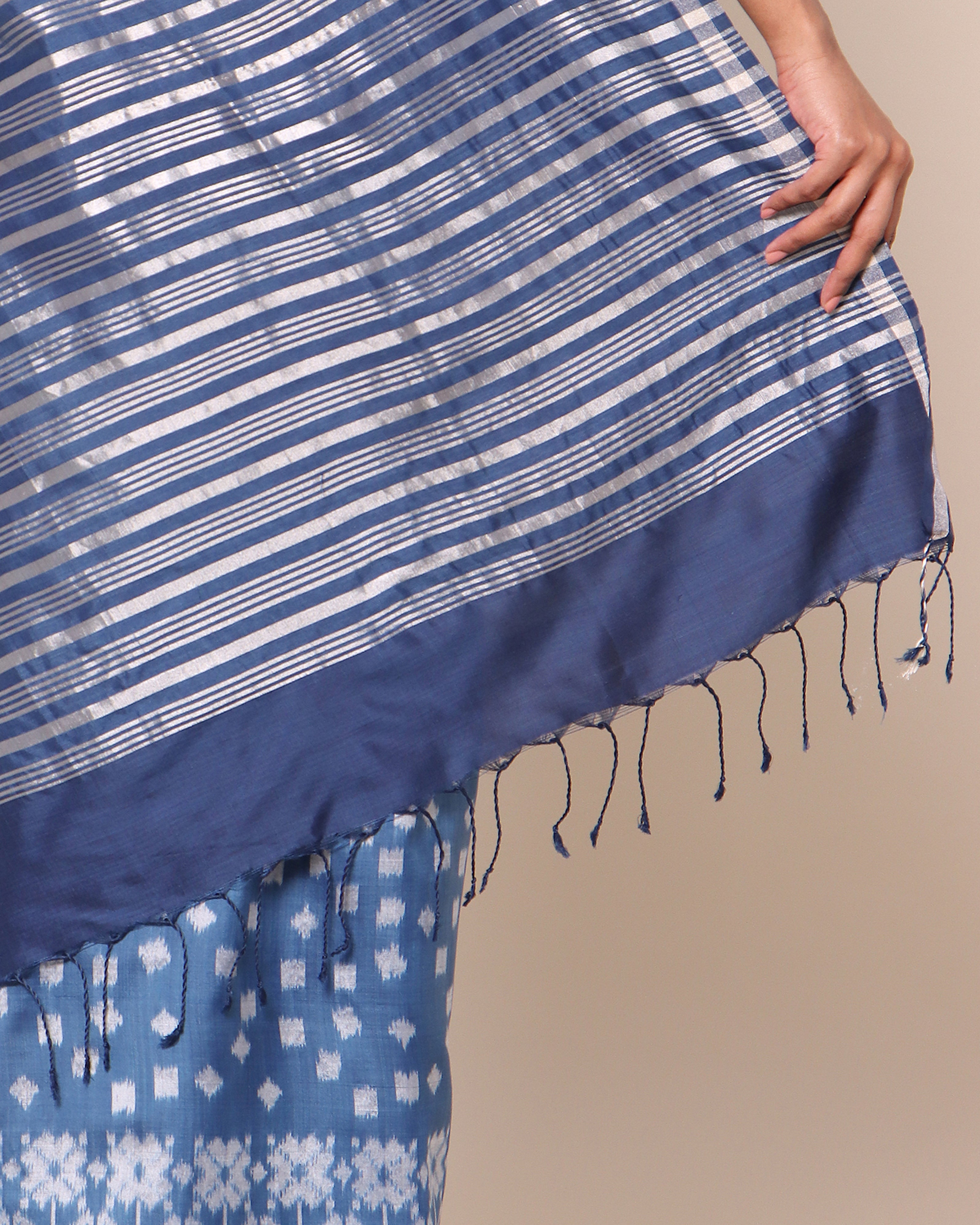 Rani Pochampally Weft Ikat Silk Saree