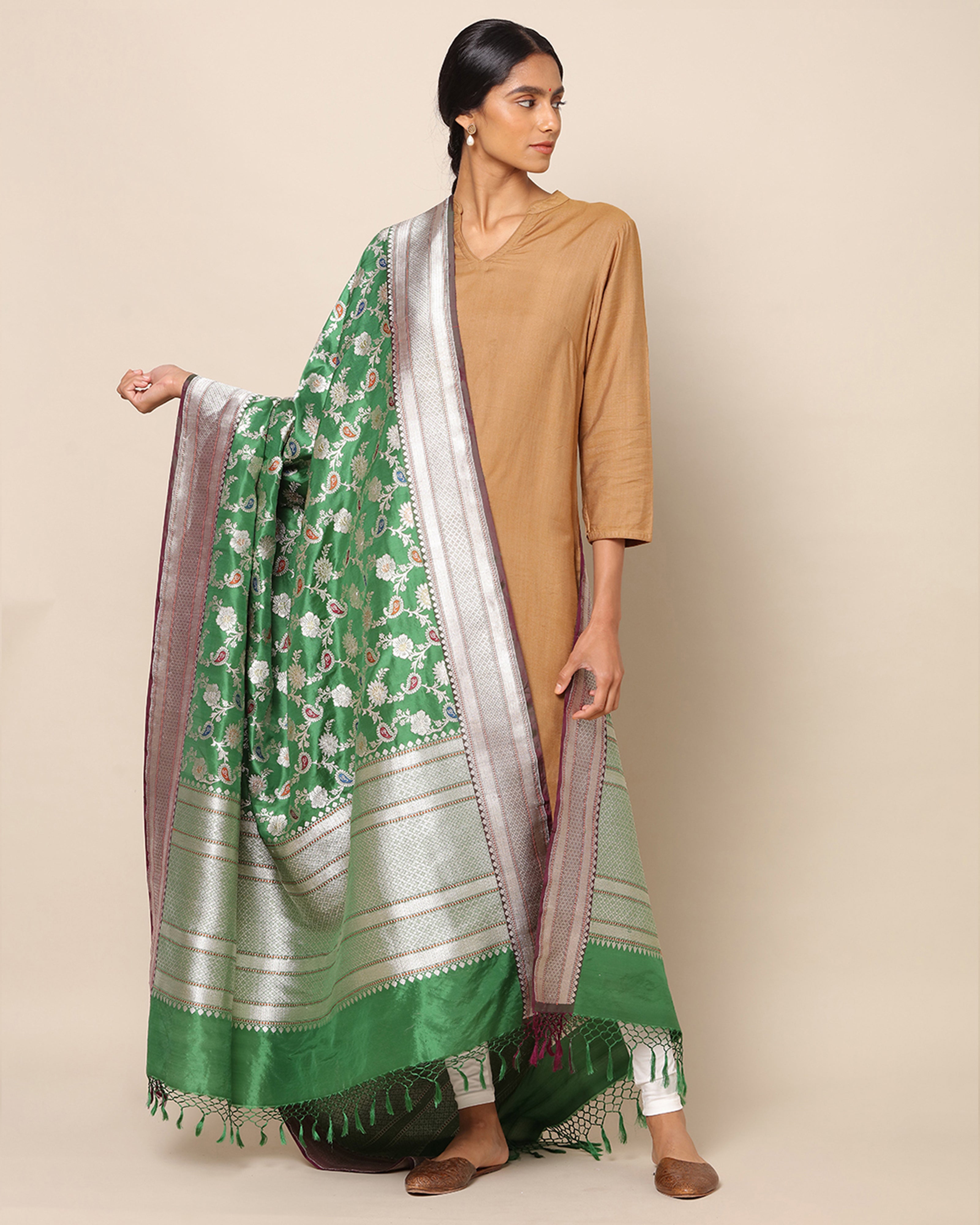 Rasiya Banarasi Kadwa Silk Dupatta