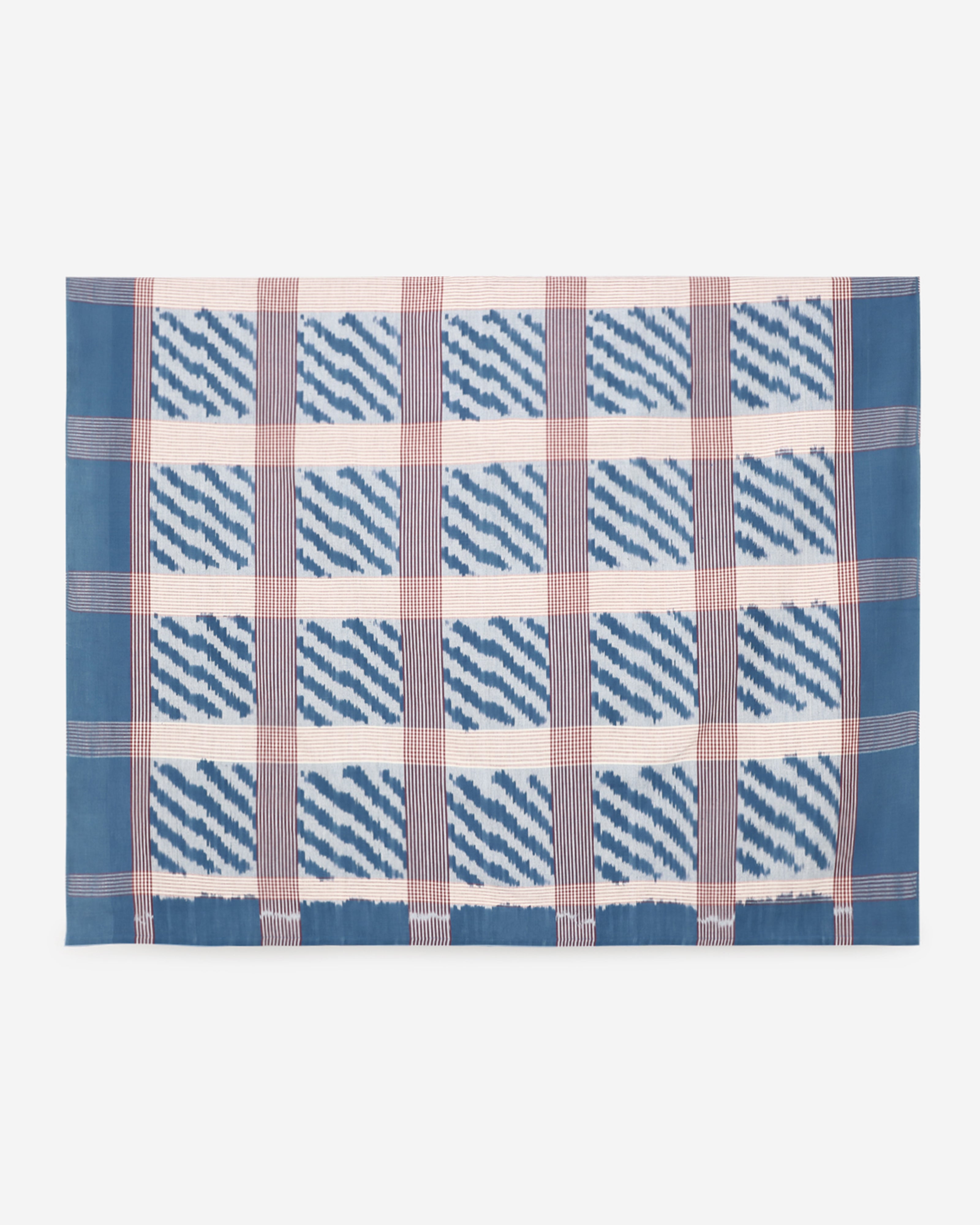 Louise Pochampally Warp Ikat Cotton Single Bed Cover