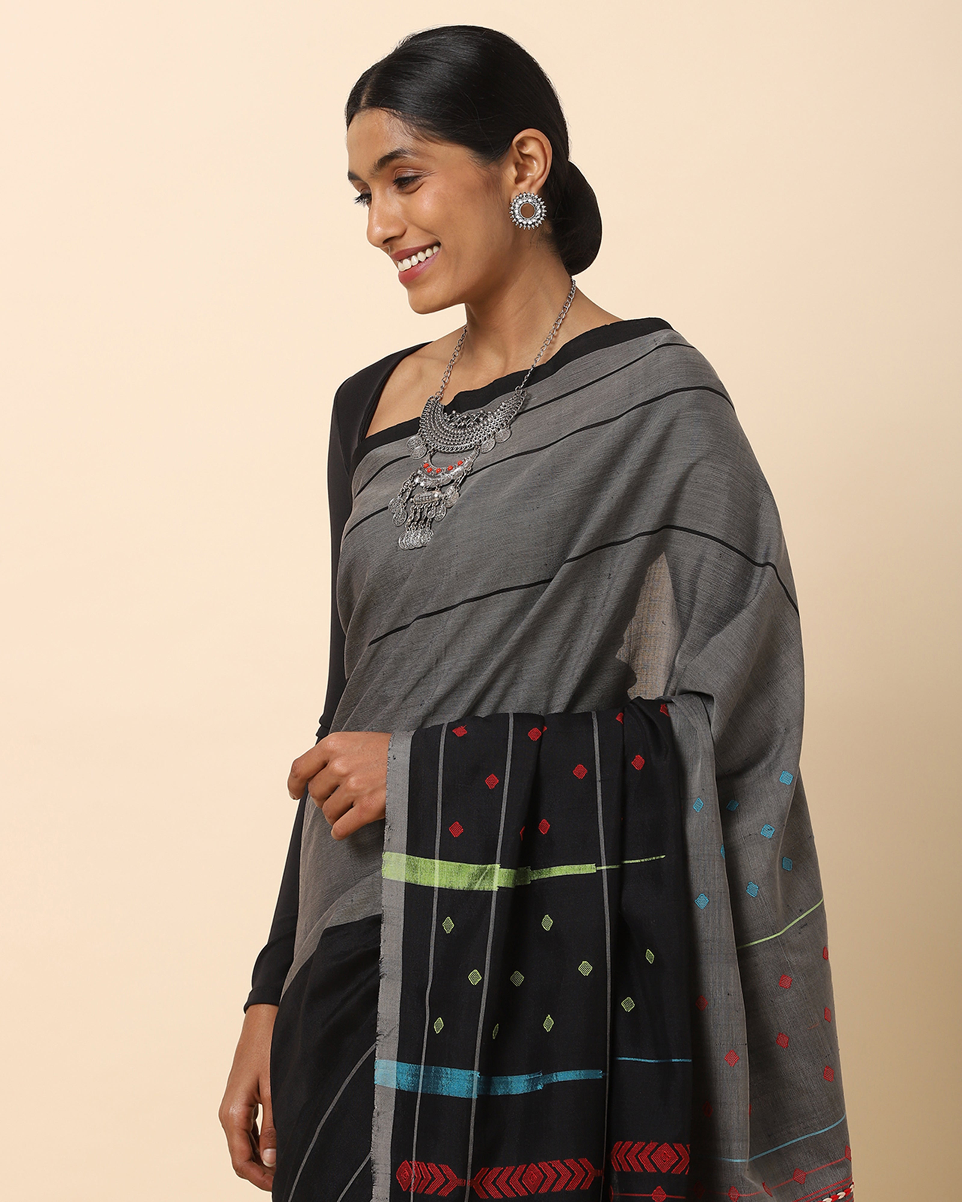 Papiha Bhujodi Extra Weft Cotton Silk Saree