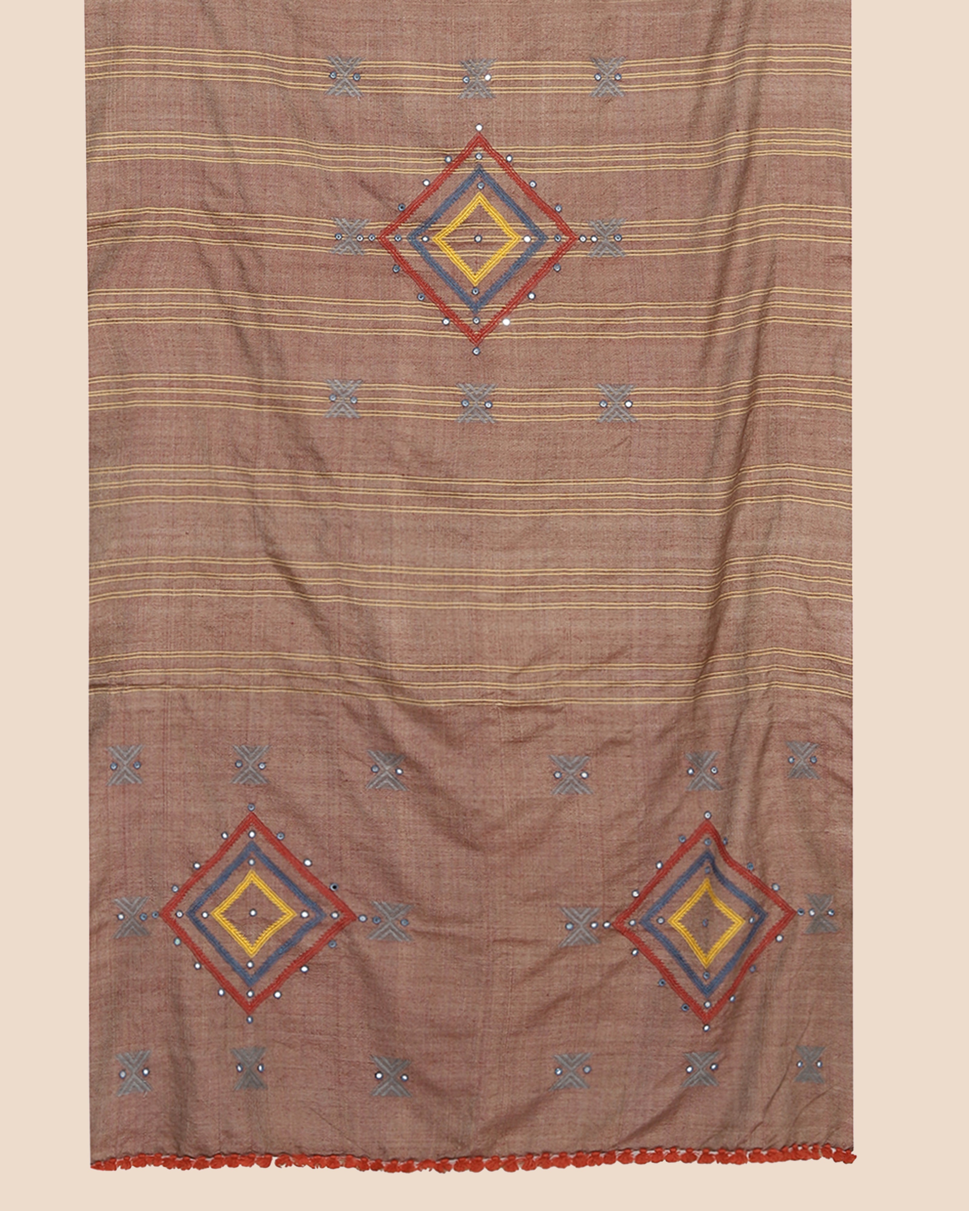 Ketaki Bhujodi Extra Weft Wool Silk Shawl