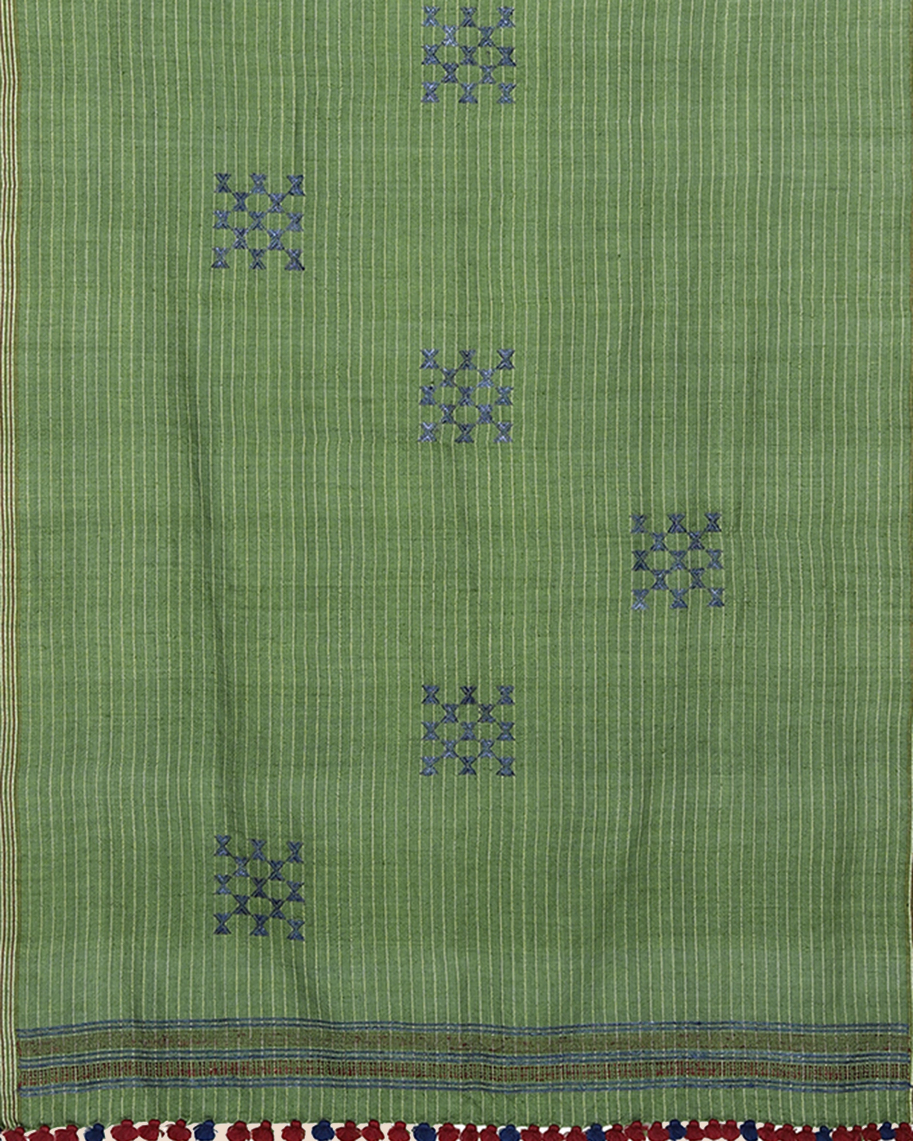 Sriha Bhujodi Extra Weft Wool Silk Shawl