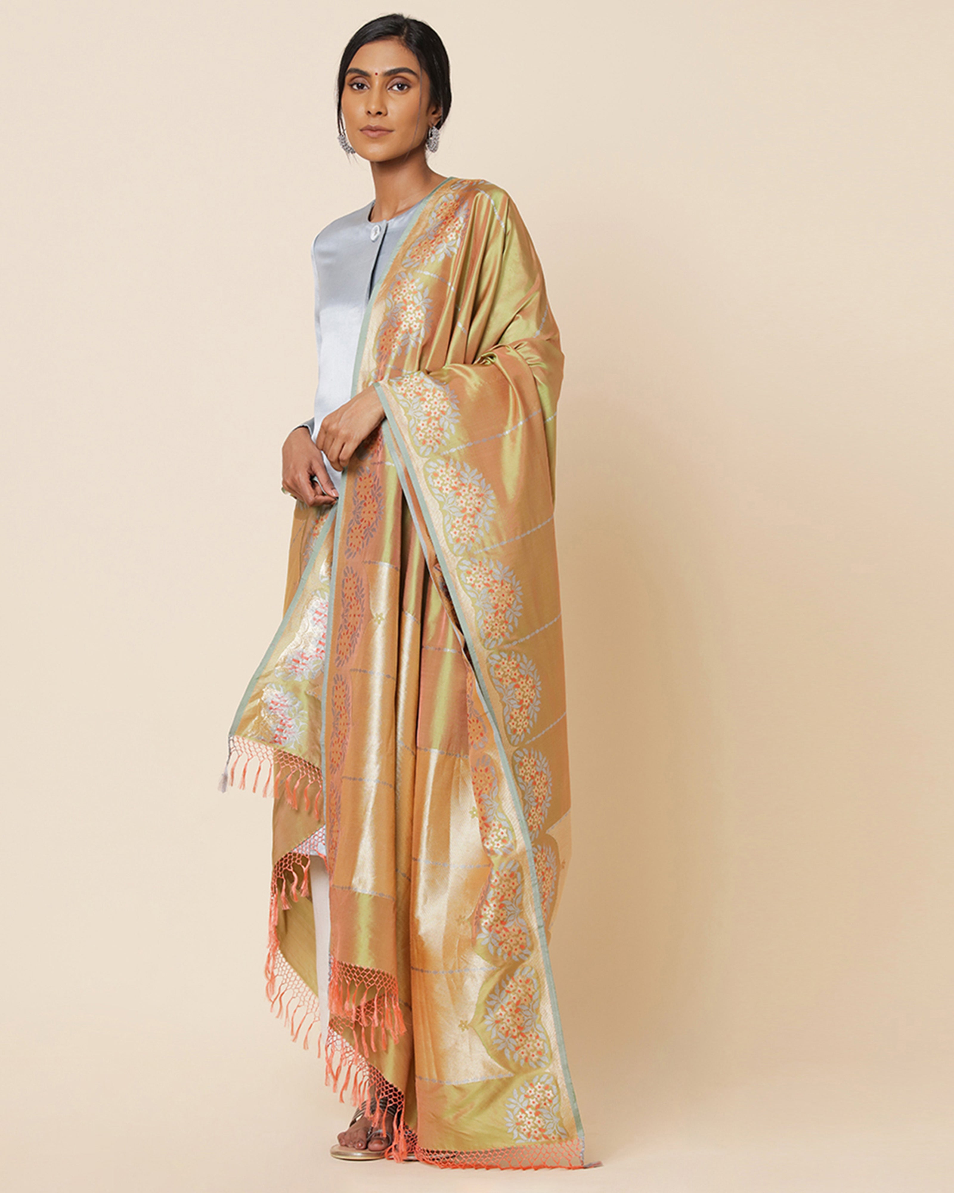 Kanek Banarasi Kadwa Silk Dupatta