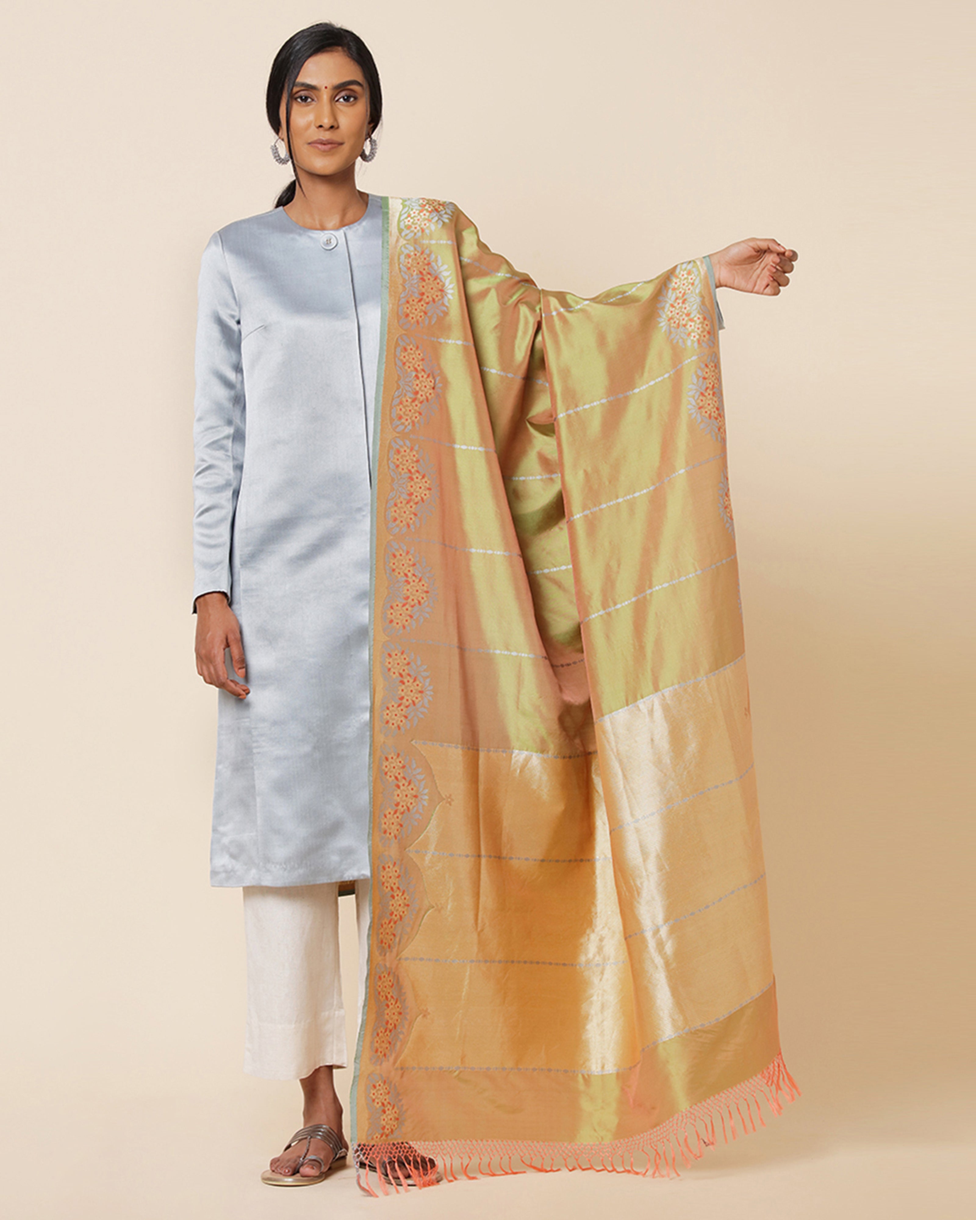 Kanek Banarasi Kadwa Silk Dupatta